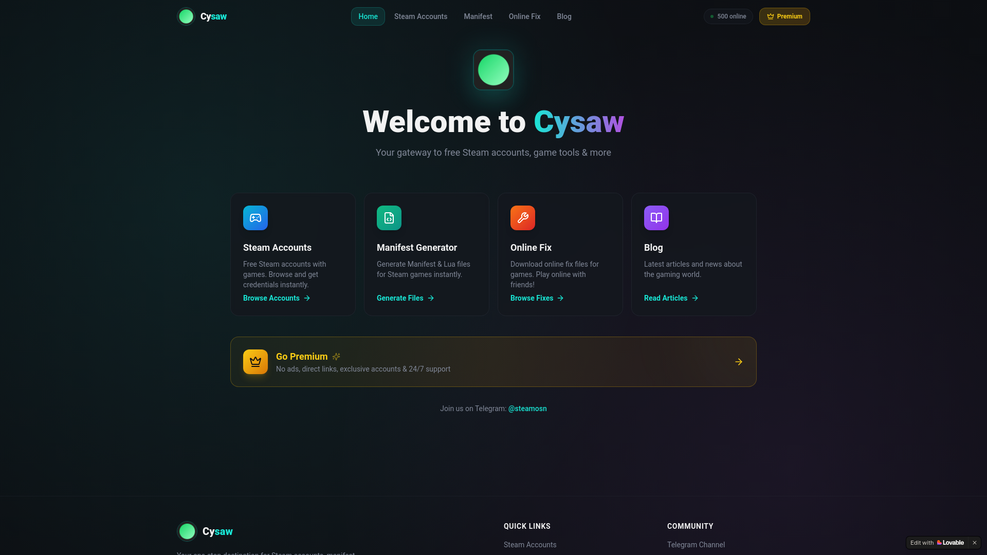 website screenshot of https://cysaw.lovable.app/