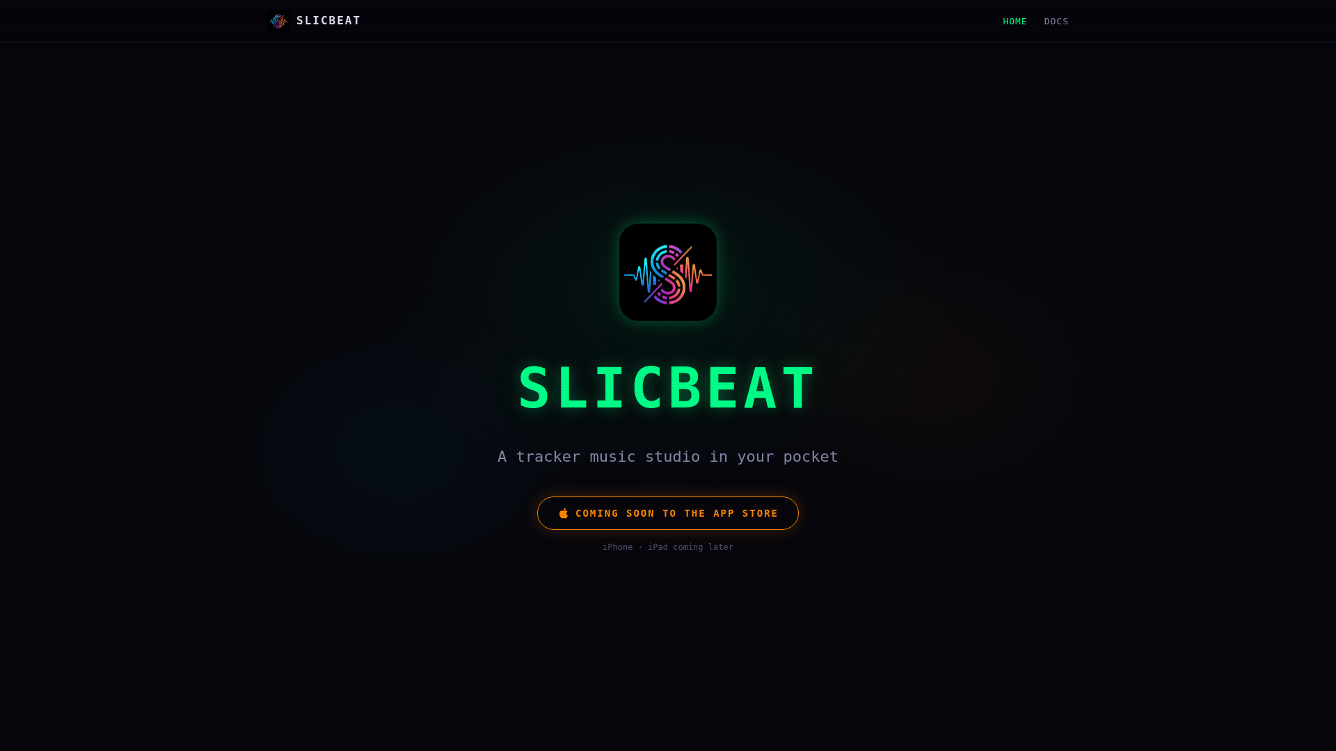 website screenshot of https://slicbeat.com/