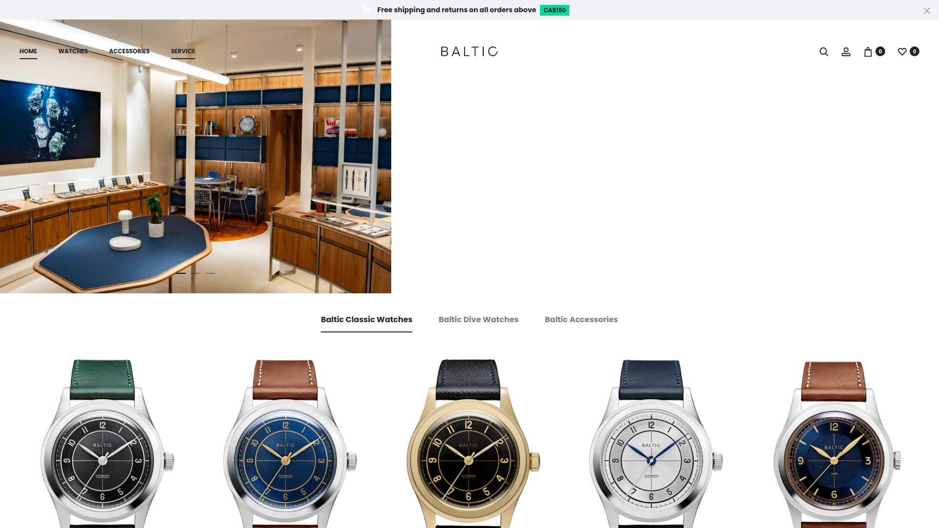 website screenshot of https://baltic-canada.com