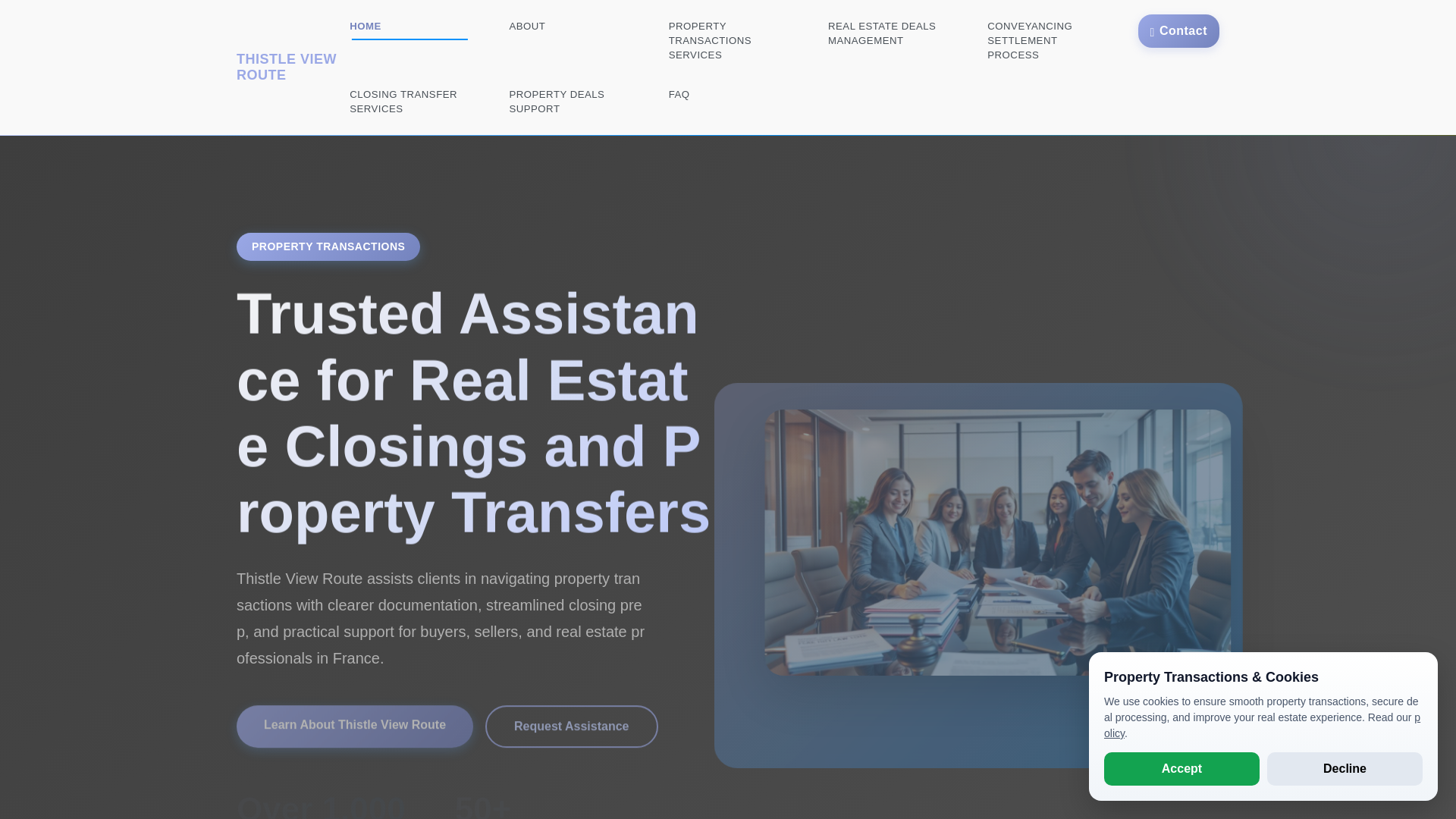website screenshot of https://thistleviewroute.best/