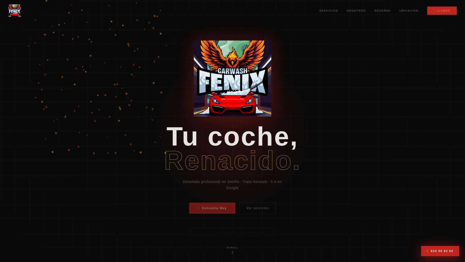 website screenshot of https://carwashfenix.autos/