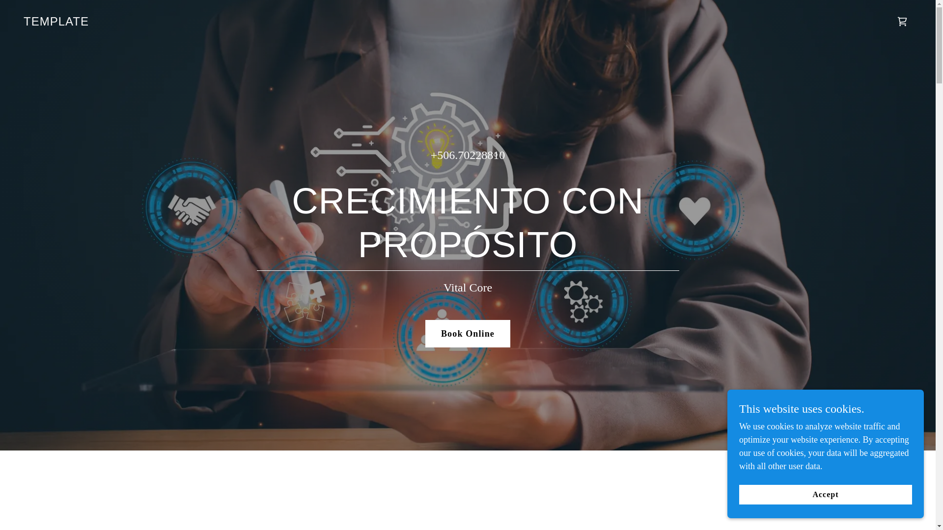 website screenshot of https://vitalcorecr.com/