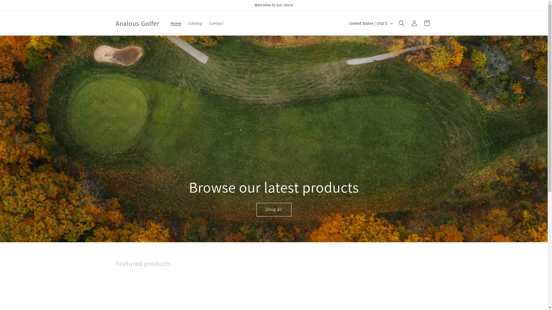 website screenshot of https://anxiousgolfer.com/