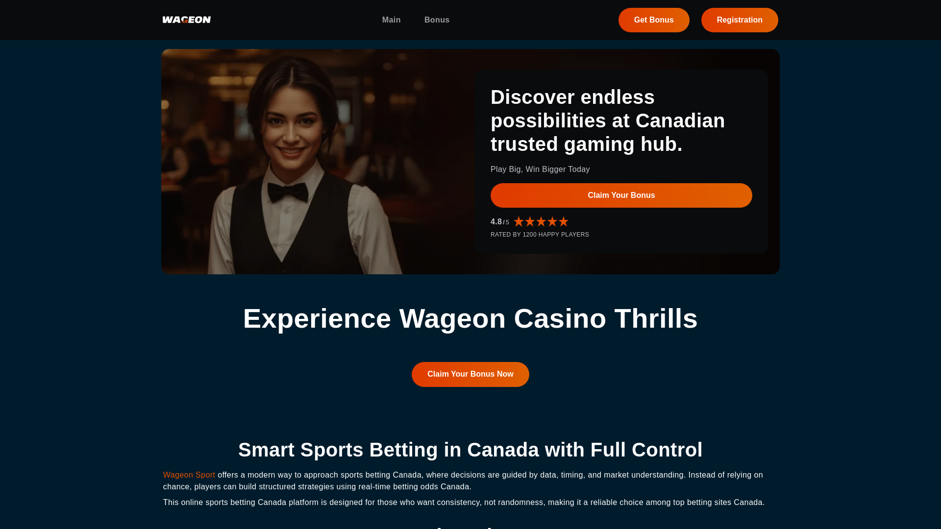 website screenshot of https://wageon-casino-ninja.pages.dev/