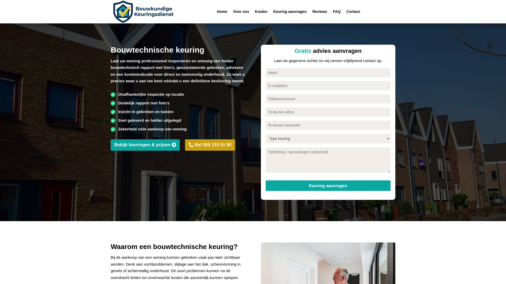 website screenshot of https://bouwtechnischekeur.nl/