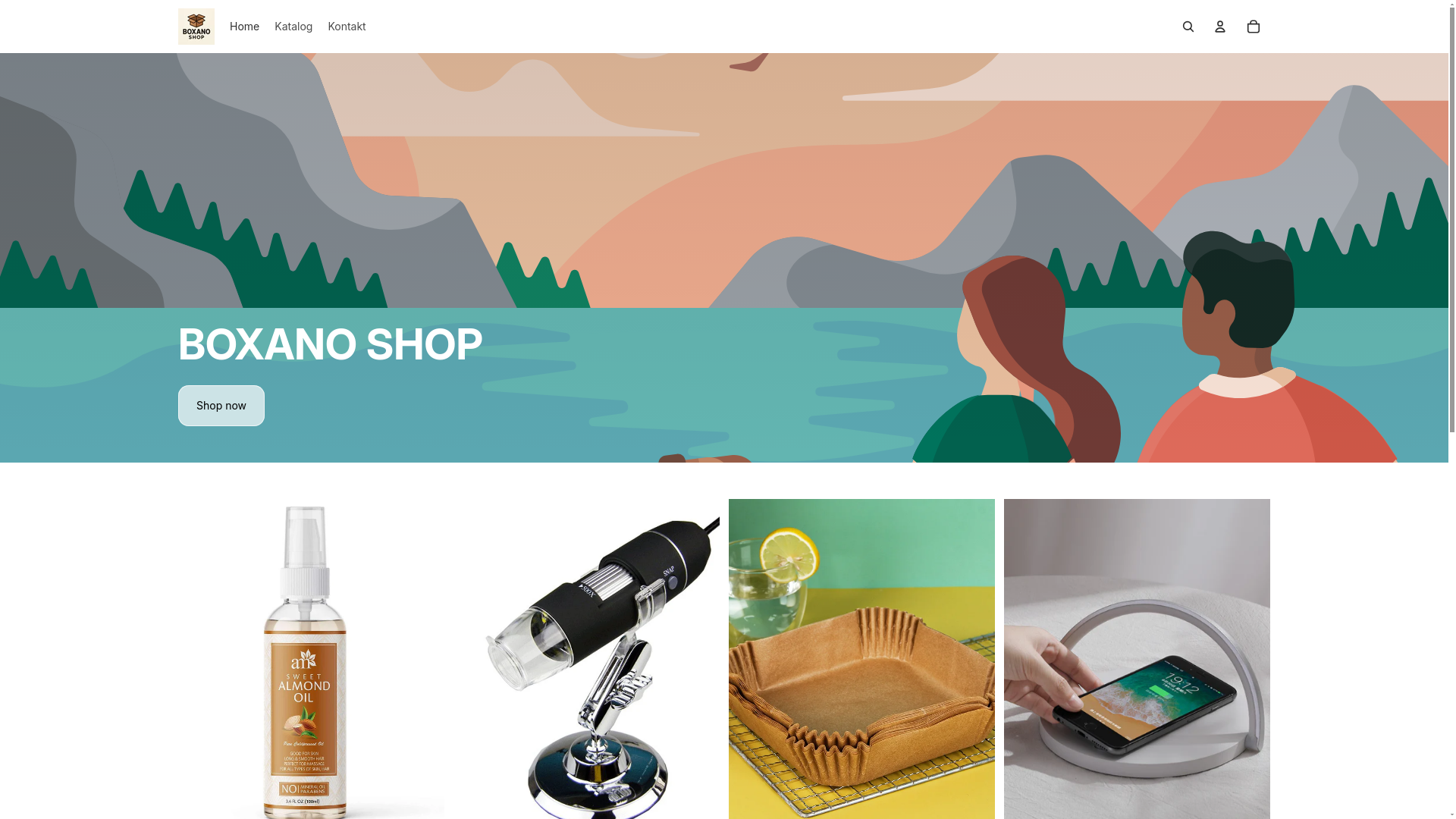 website screenshot of https://boxanoshop.com/