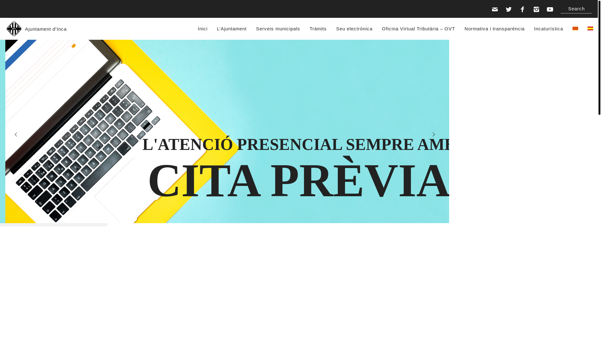 website screenshot of https://incaciutat.com/