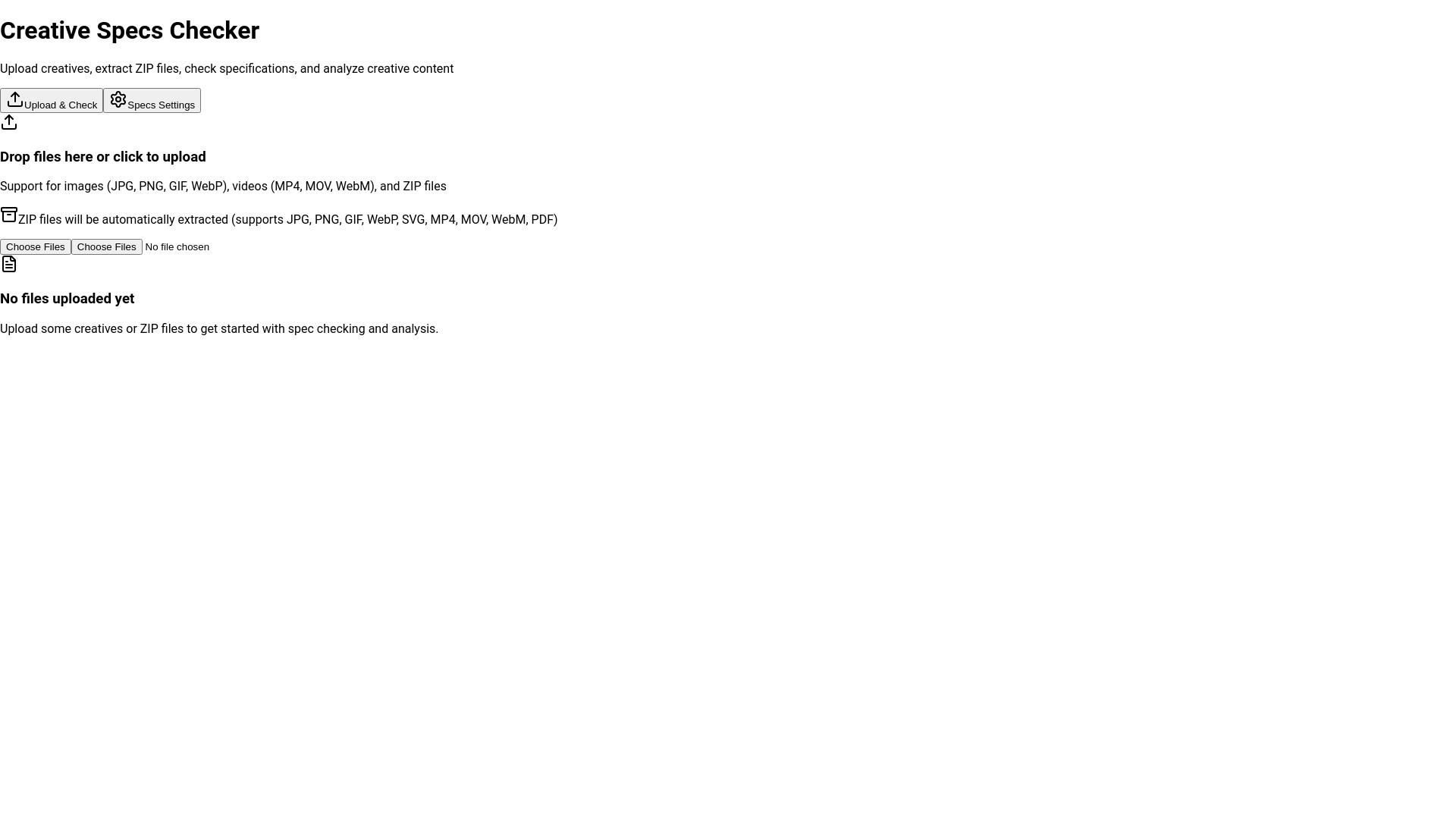 website screenshot of https://creative-tester.pages.dev/