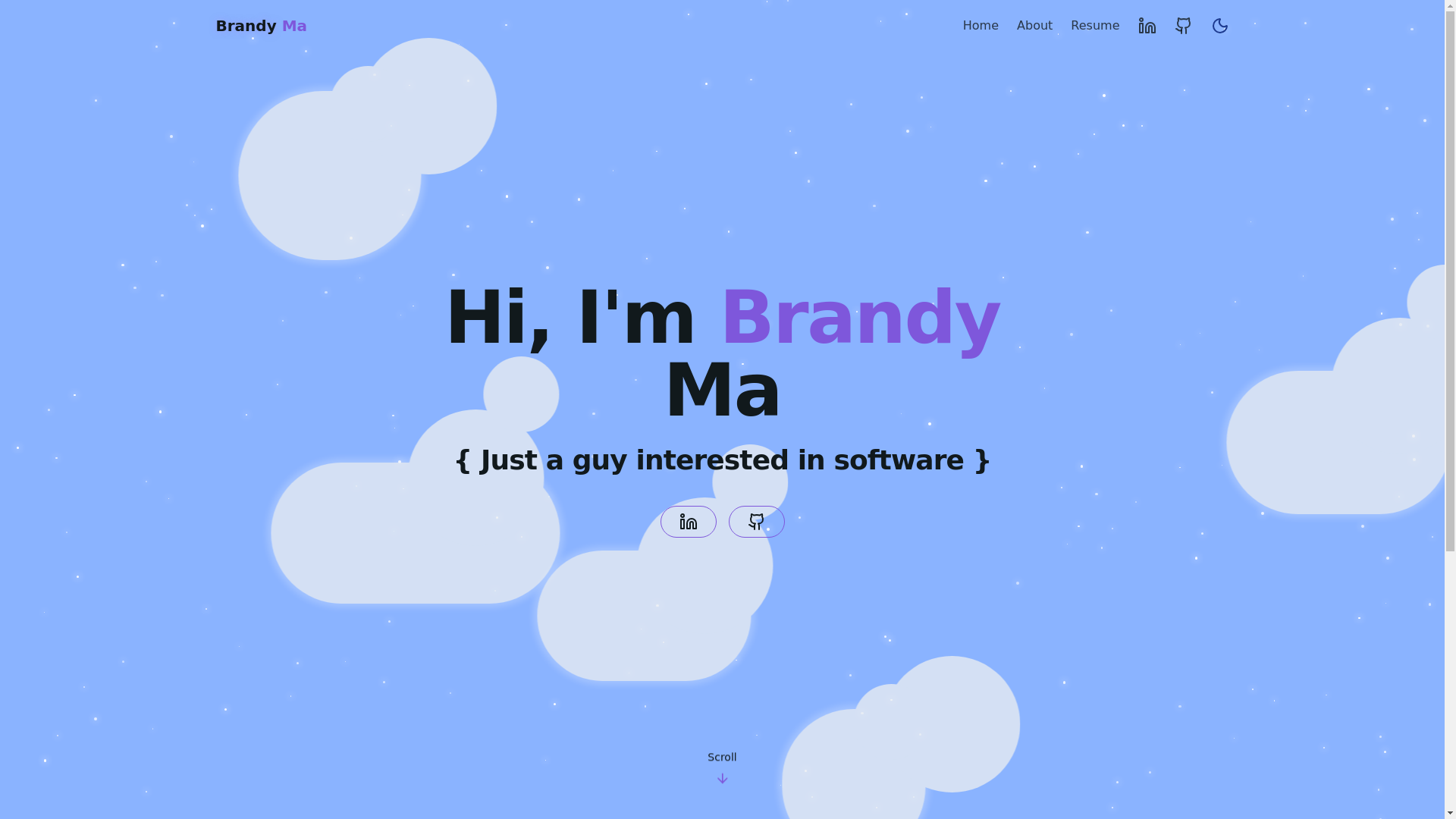 website screenshot of https://brandyma.dev/