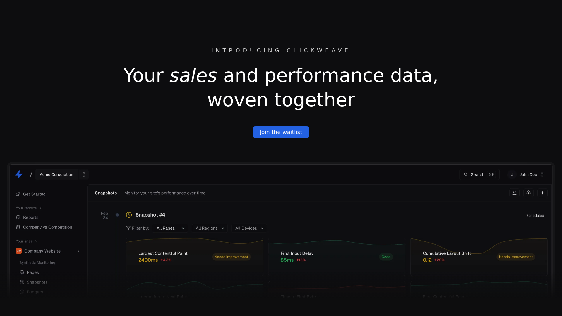 website screenshot of https://clickweave-co-bda.pages.dev/