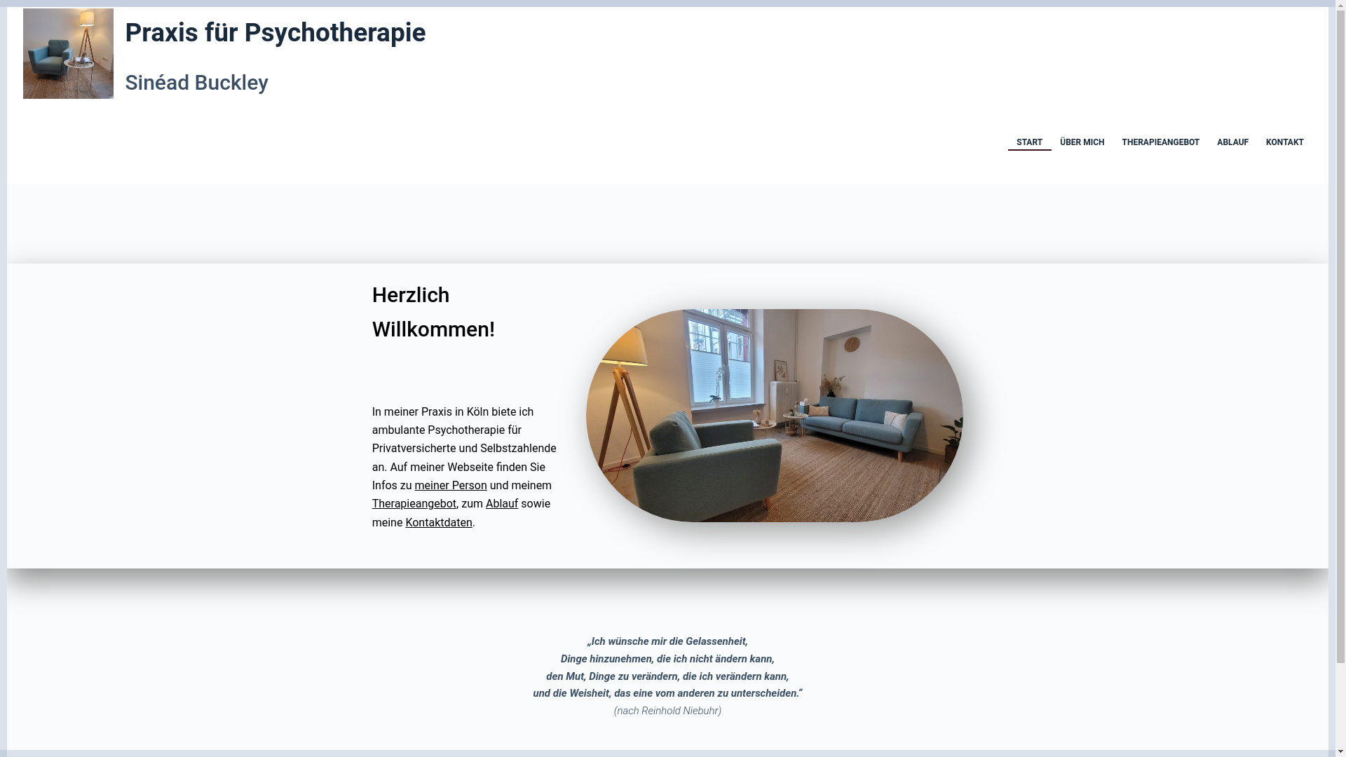 website screenshot of https://psychotherapie-buckley.de/