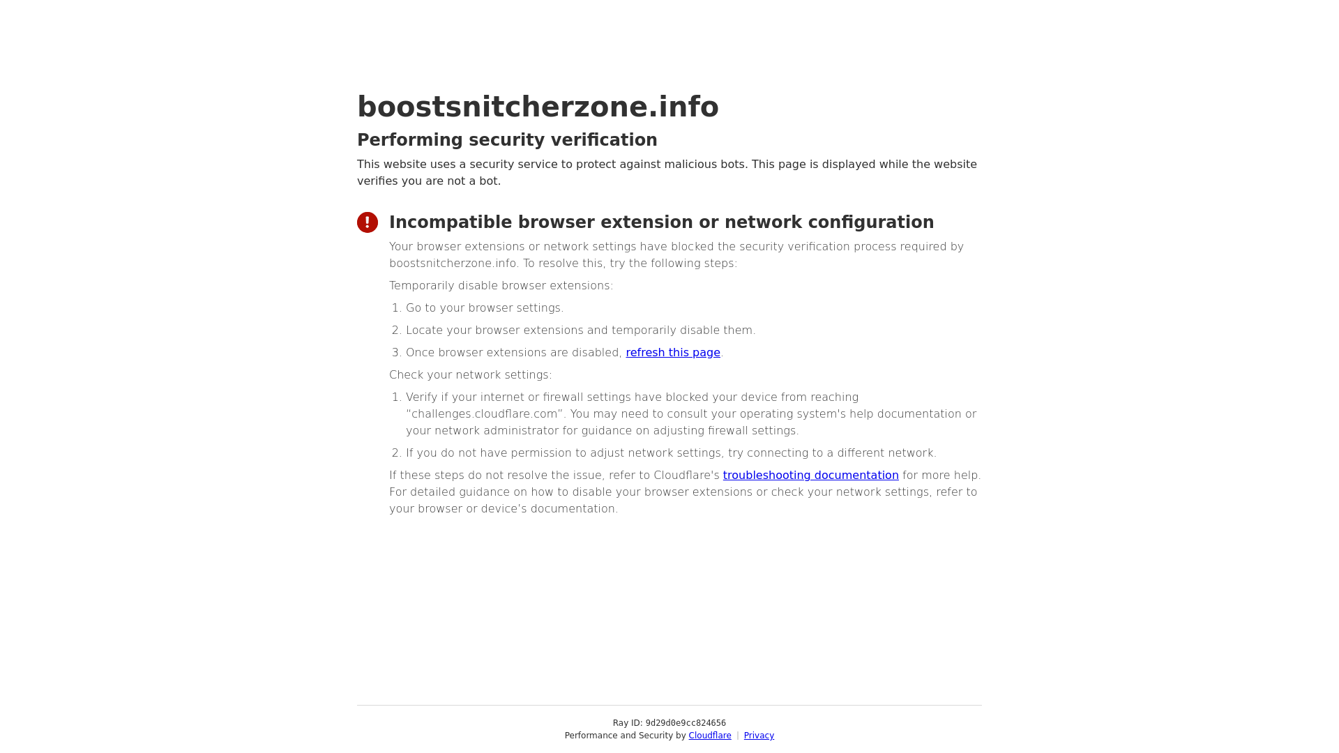 website screenshot of https://boostsnitcherzone.info/