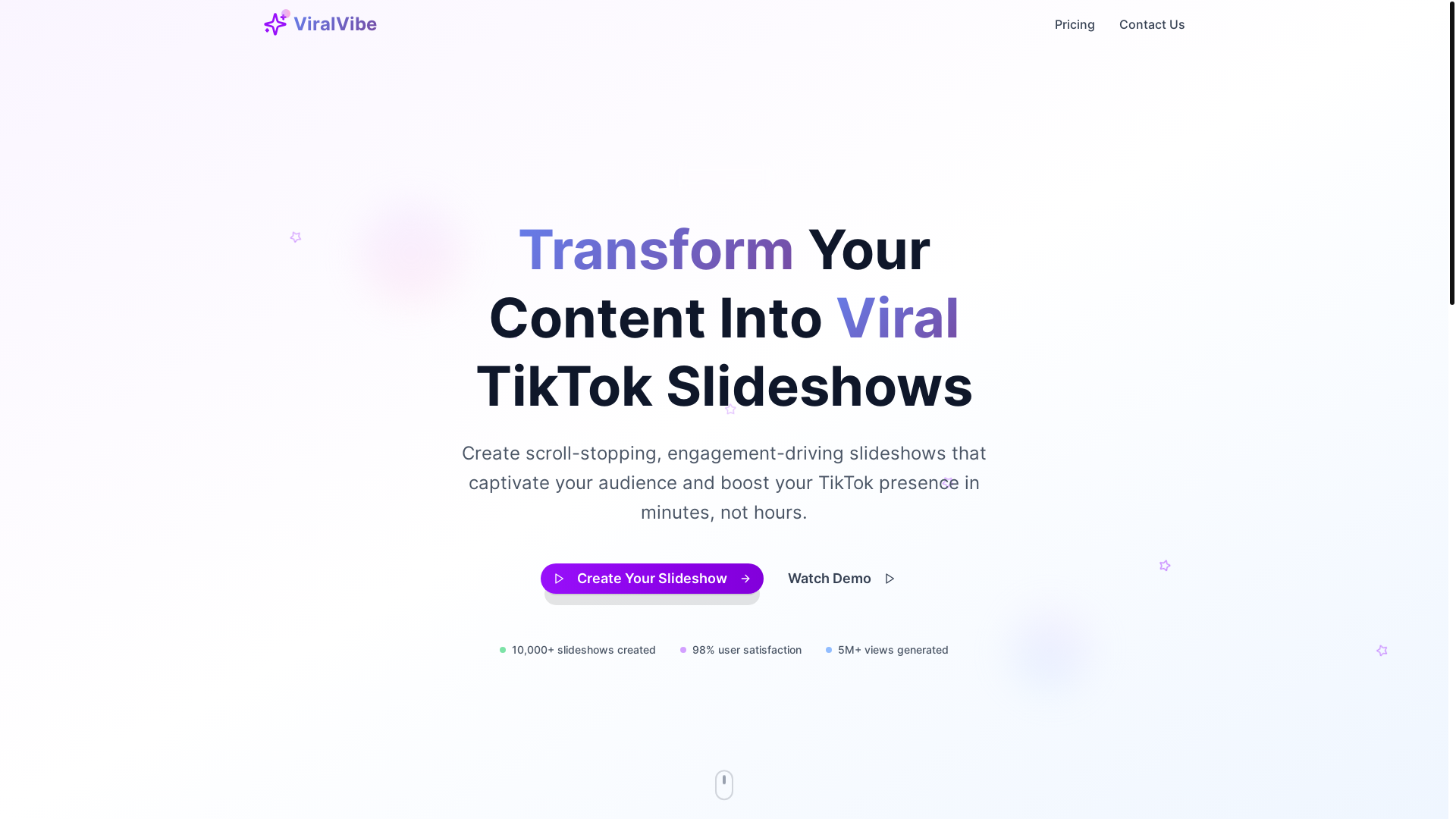 website screenshot of https://viralhack.ai/