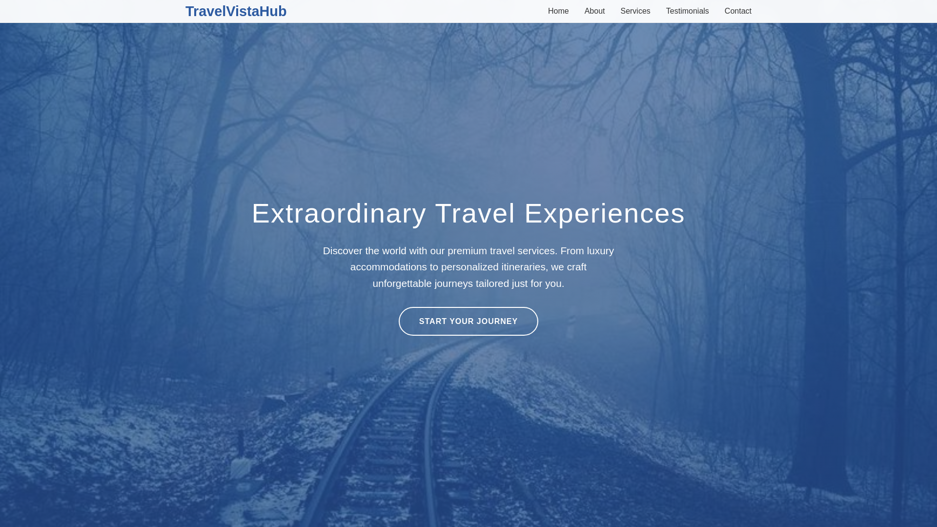 website screenshot of https://travelvistahub.digital/