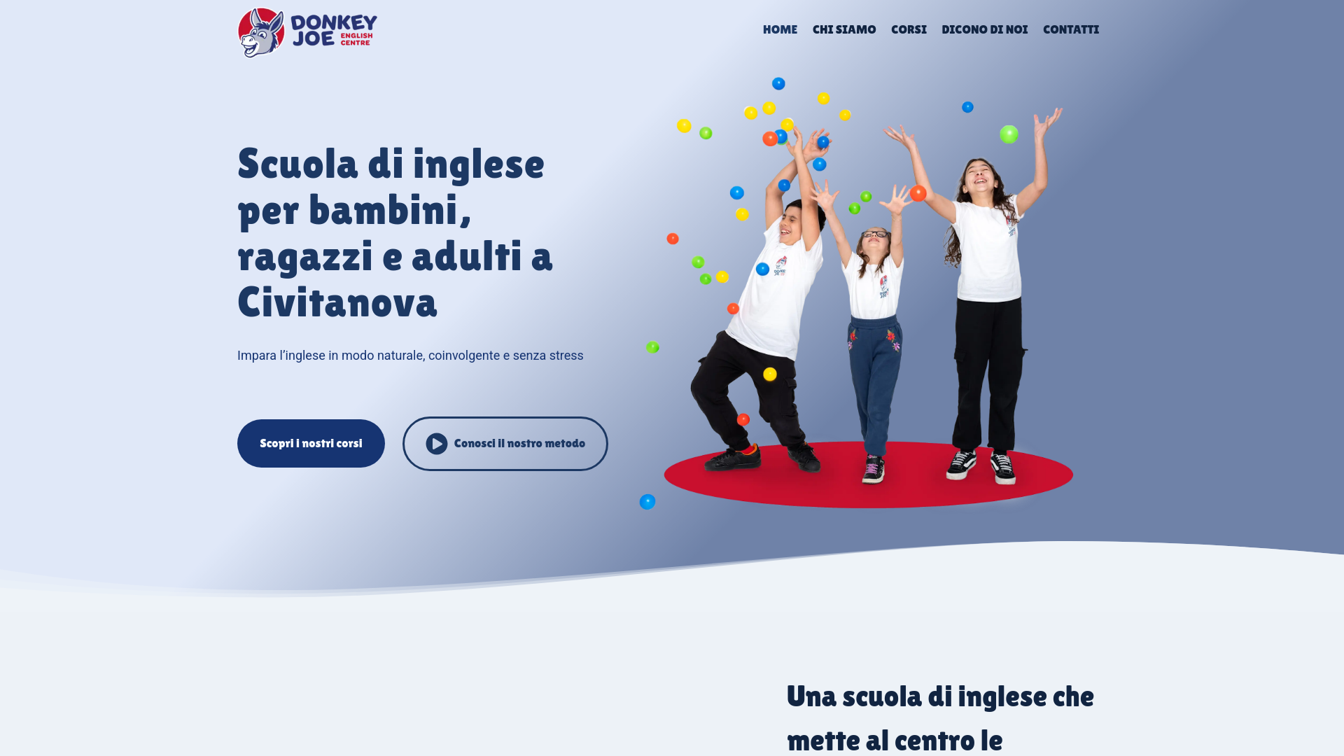 website screenshot of https://inglesecivitanova.it