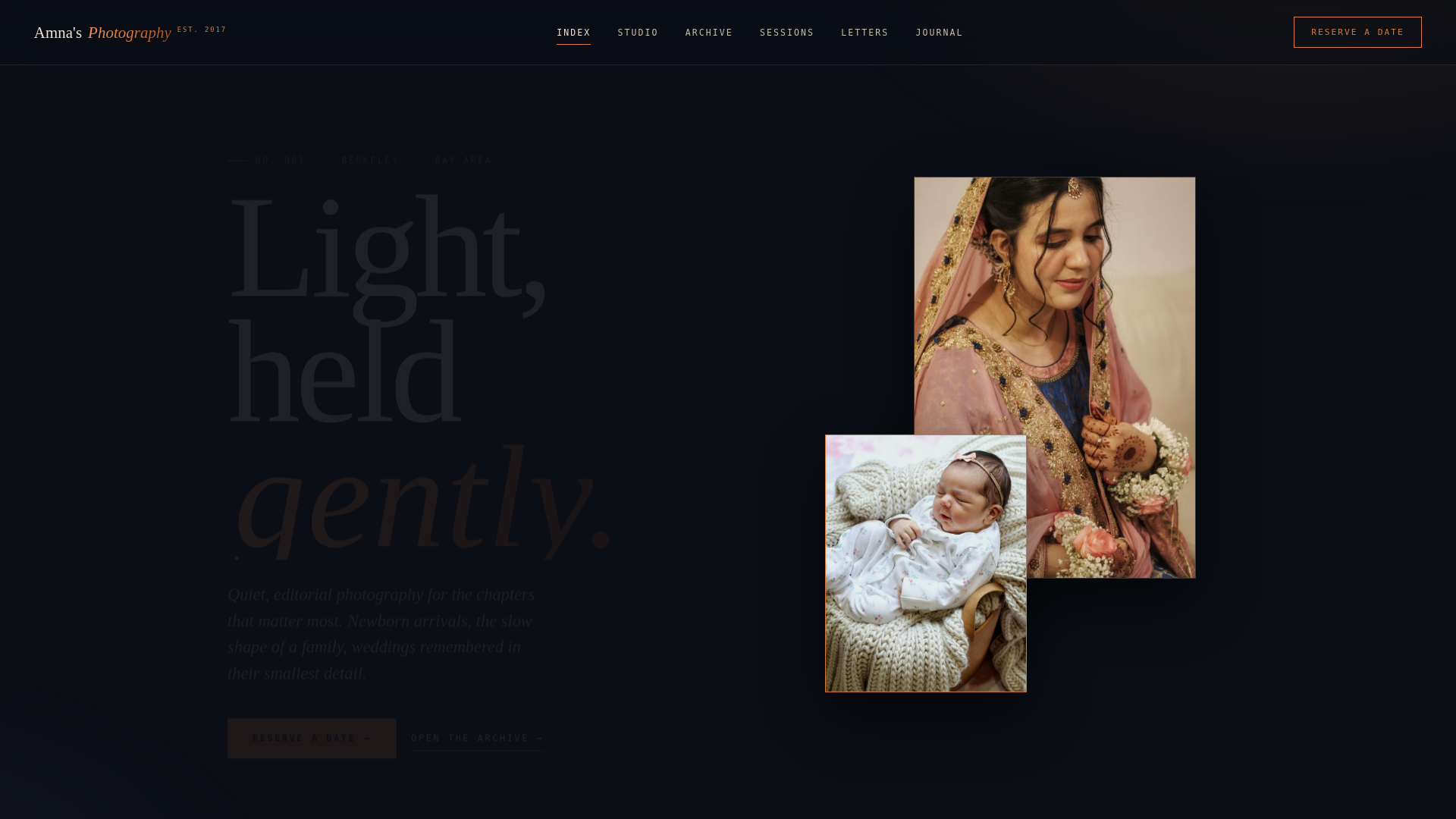 website screenshot of https://amnaclicks.com/