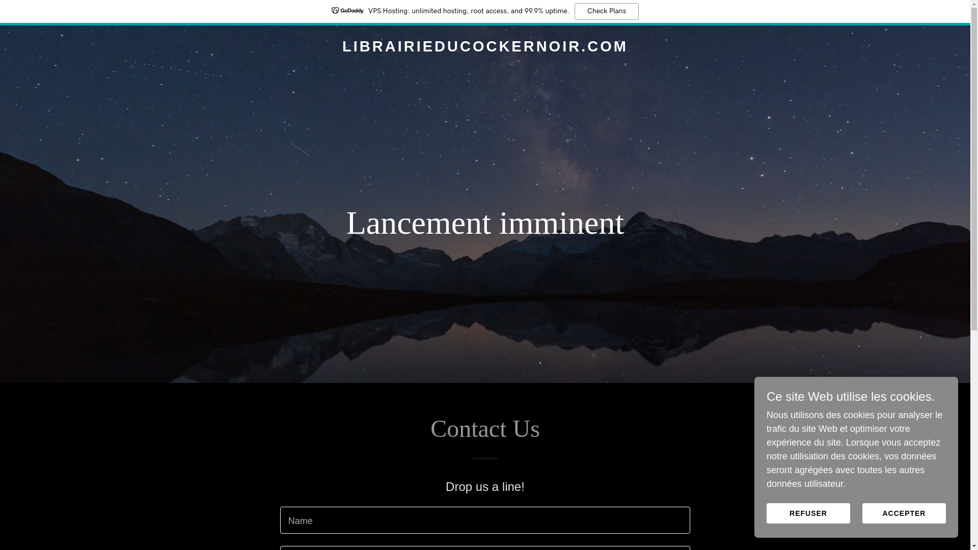 website screenshot of https://librairieducockernoir.com/