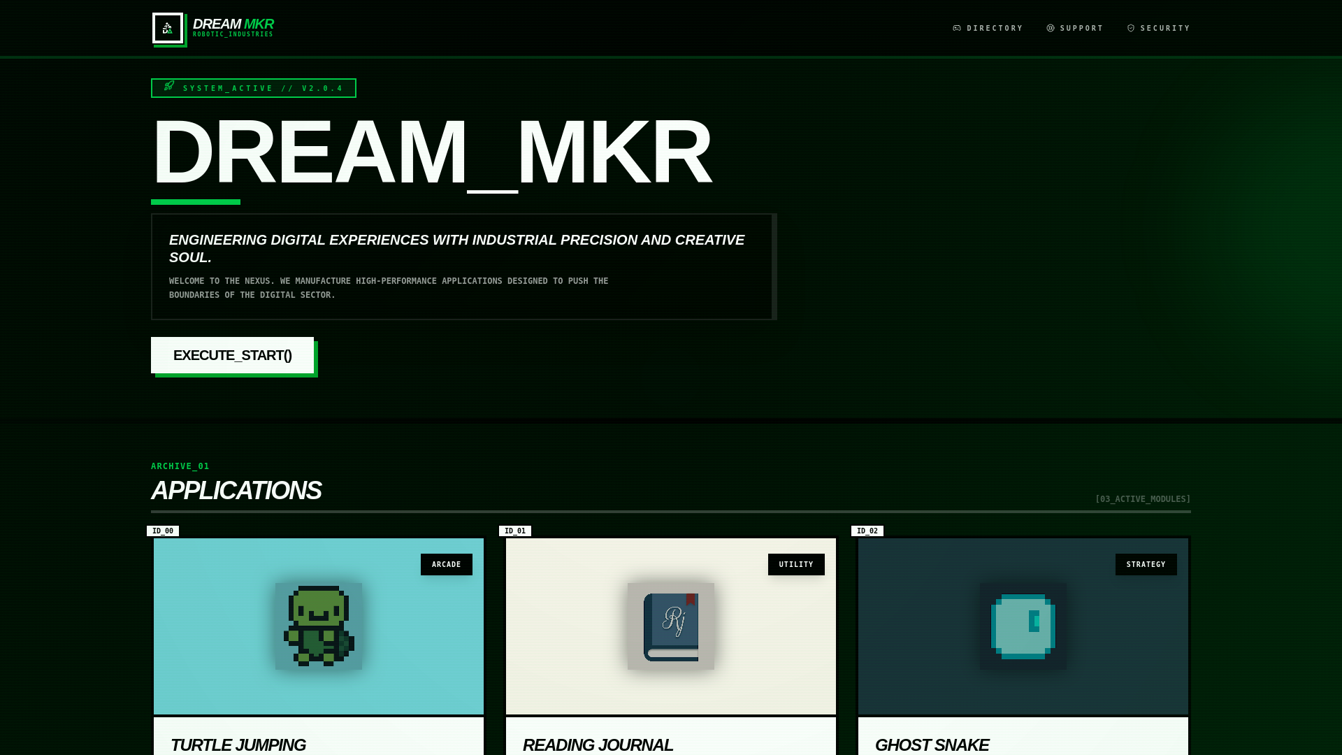 website screenshot of https://dreammkr.pages.dev/