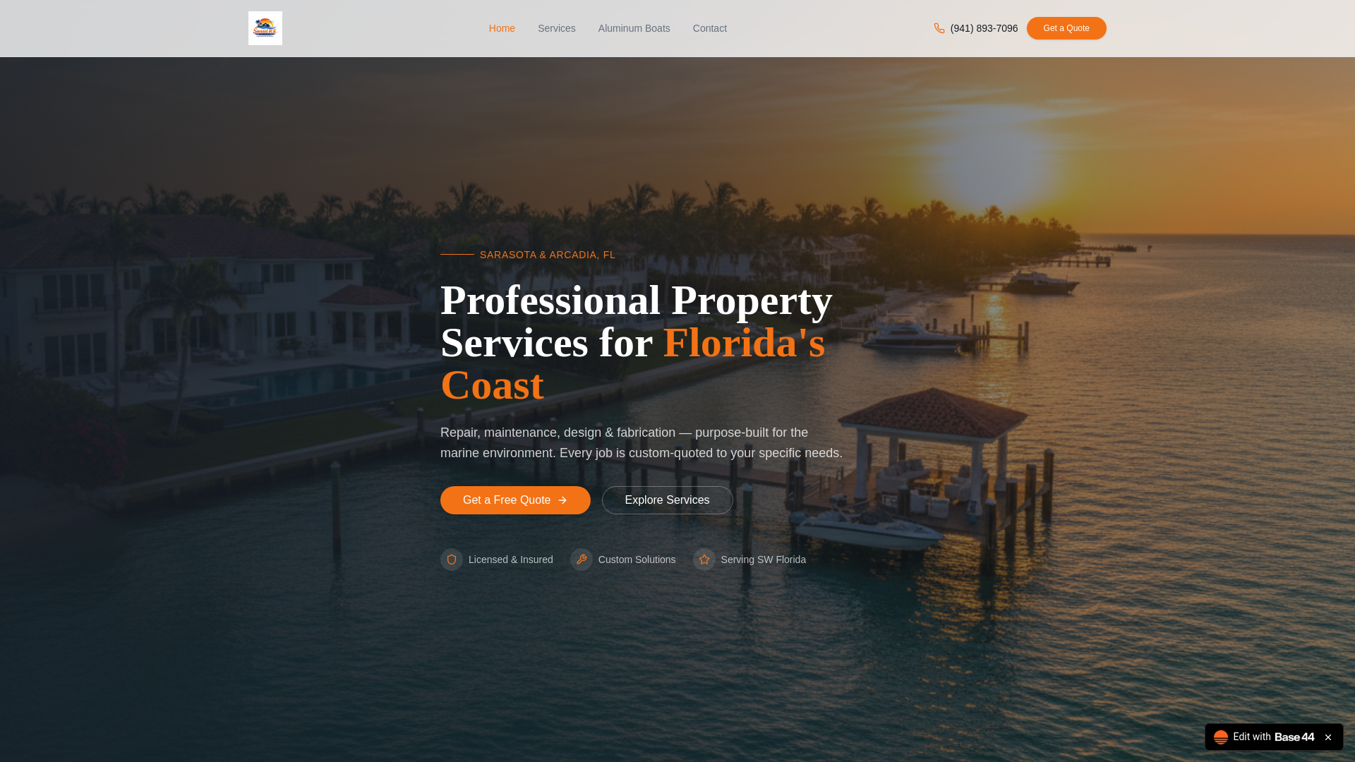 website screenshot of https://sunset-pro-care.com/