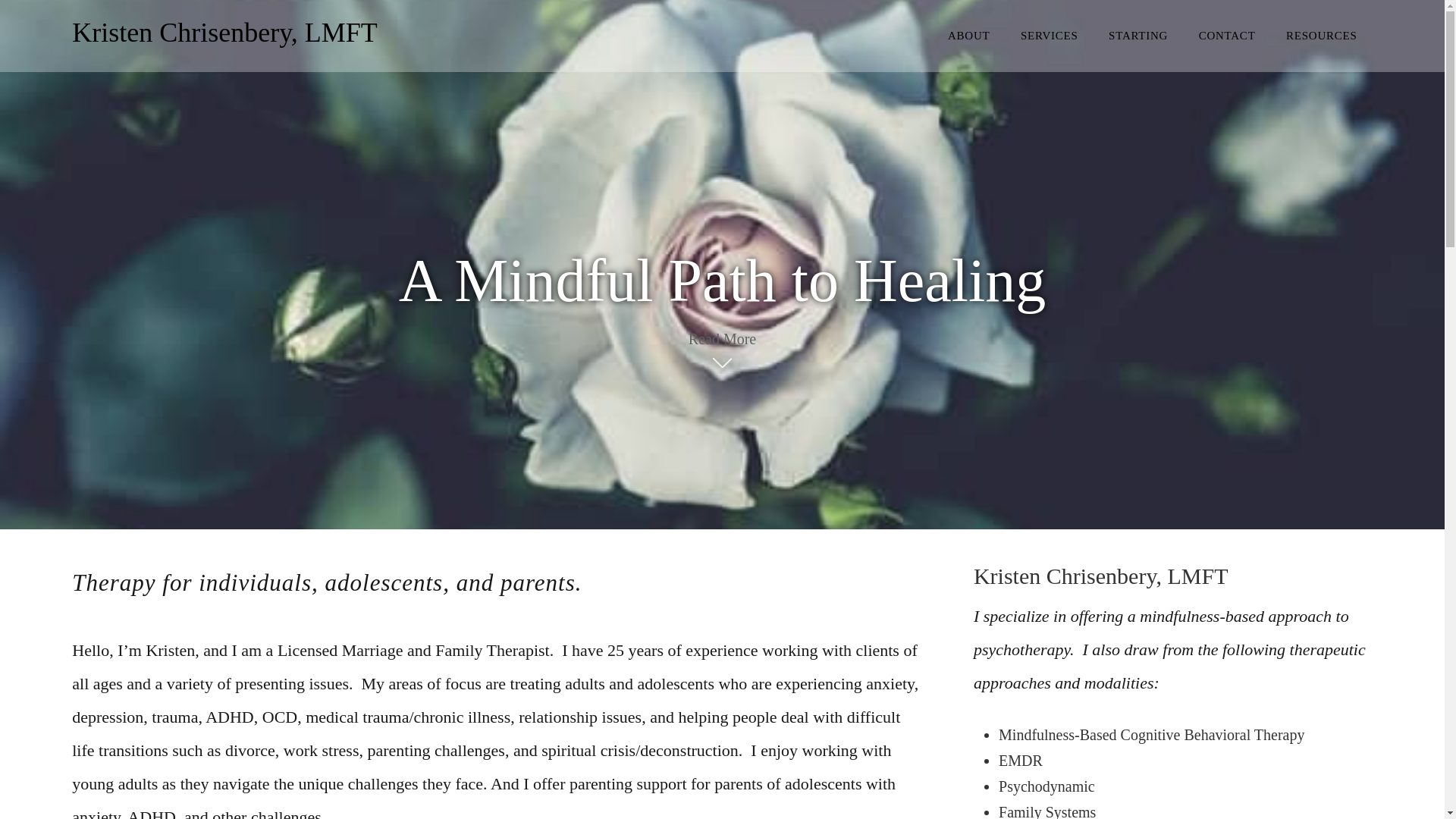 website screenshot of https://christinefranzlcsw.com/