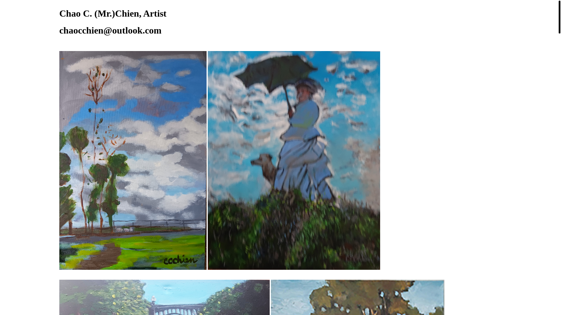 website screenshot of https://ccchien.art/