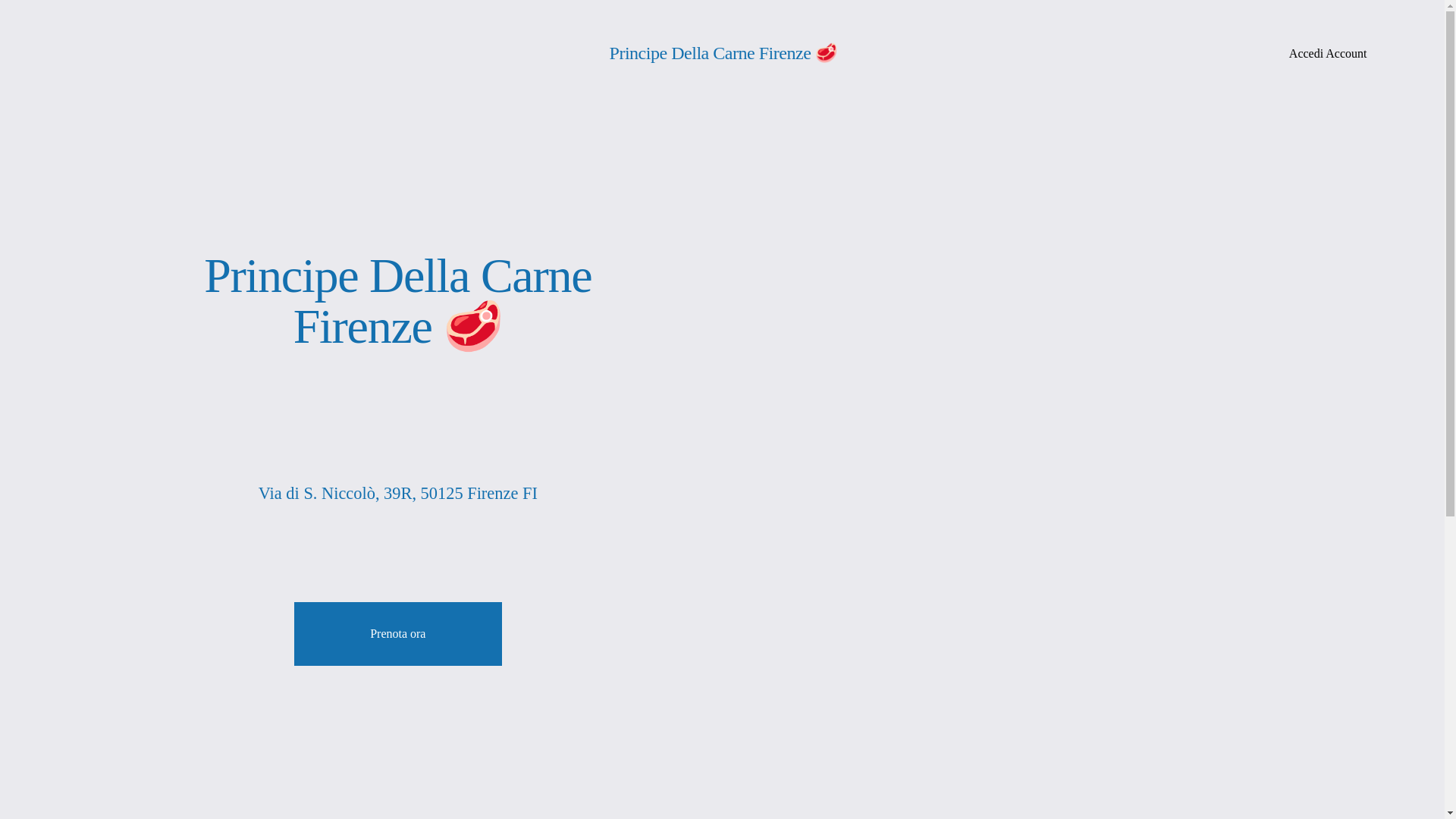 website screenshot of https://principedellacarnefirenze.co.uk/