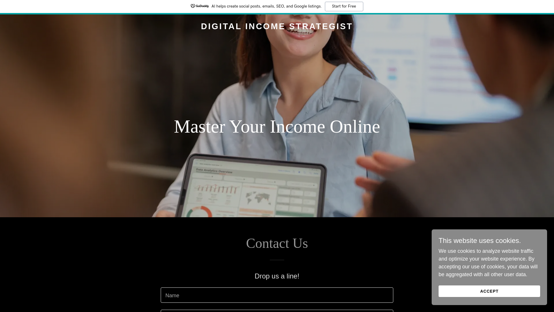website screenshot of https://thedigitalincomestrategist.com/