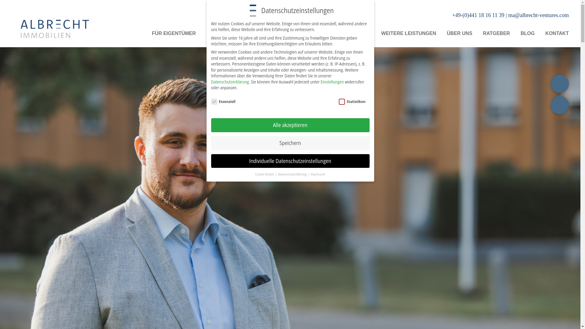 website screenshot of https://albrecht-ventures.de/
