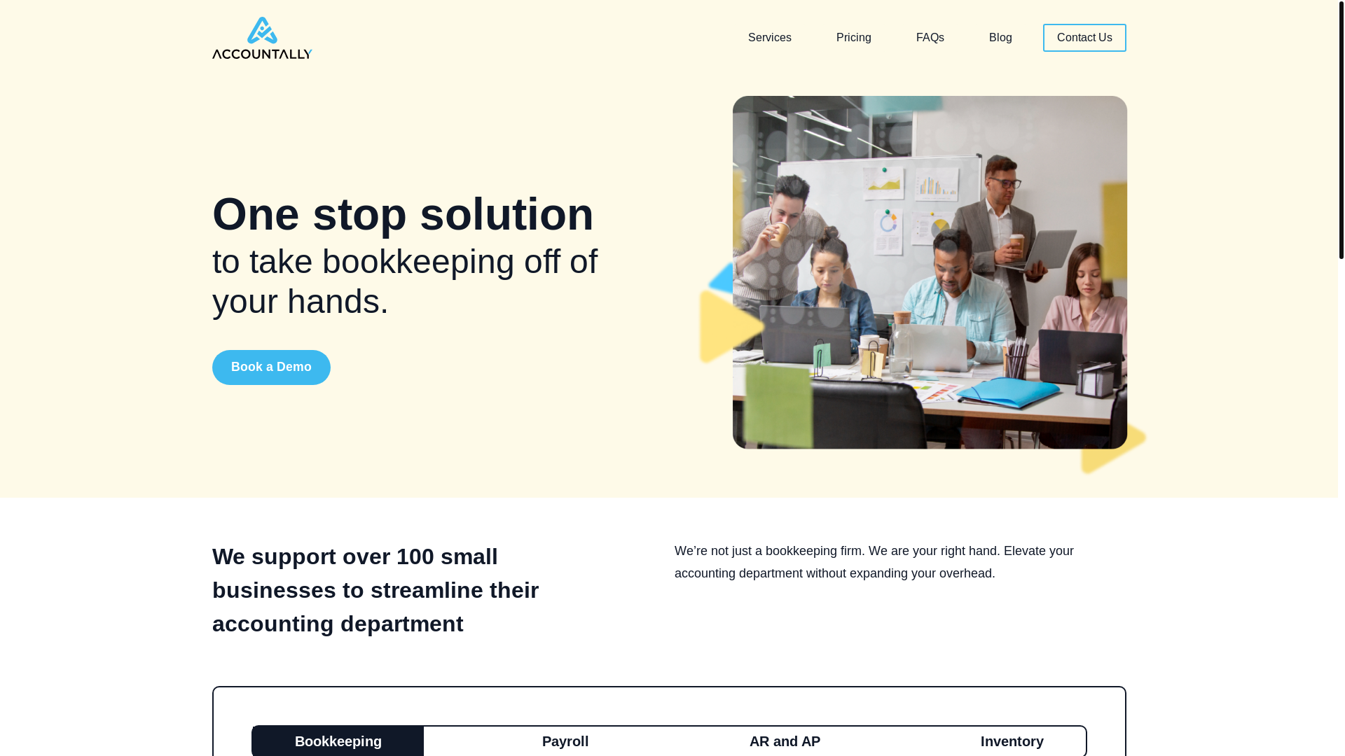 website screenshot of https://siteaccountally.com/