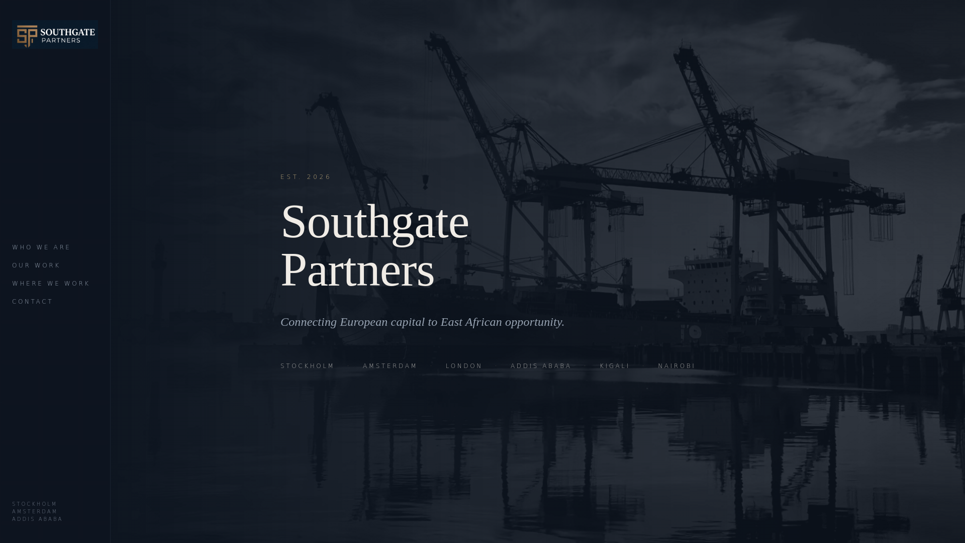 website screenshot of https://southgatepartners.eu/