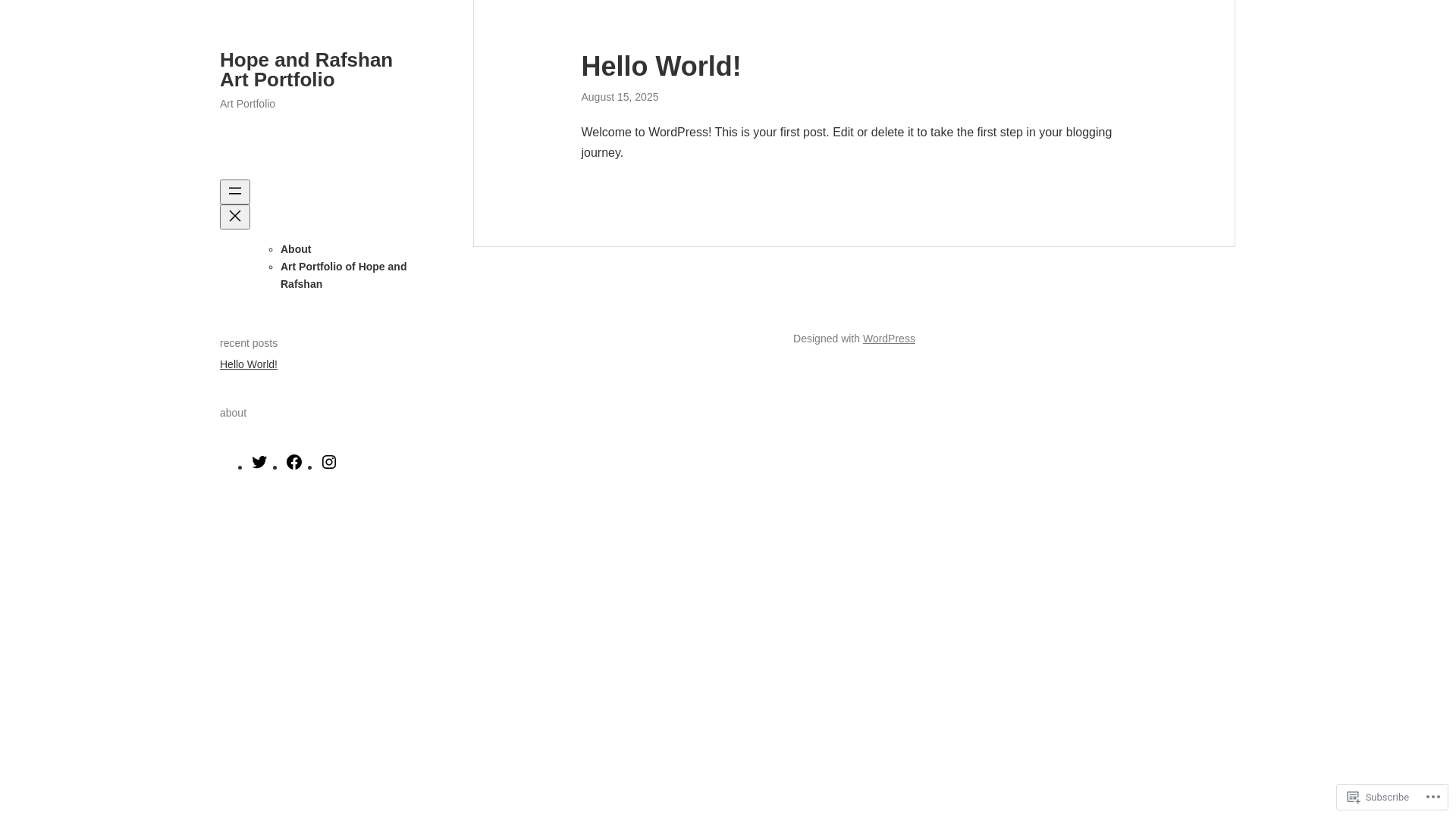 website screenshot of https://hopeandrafshan.com/
