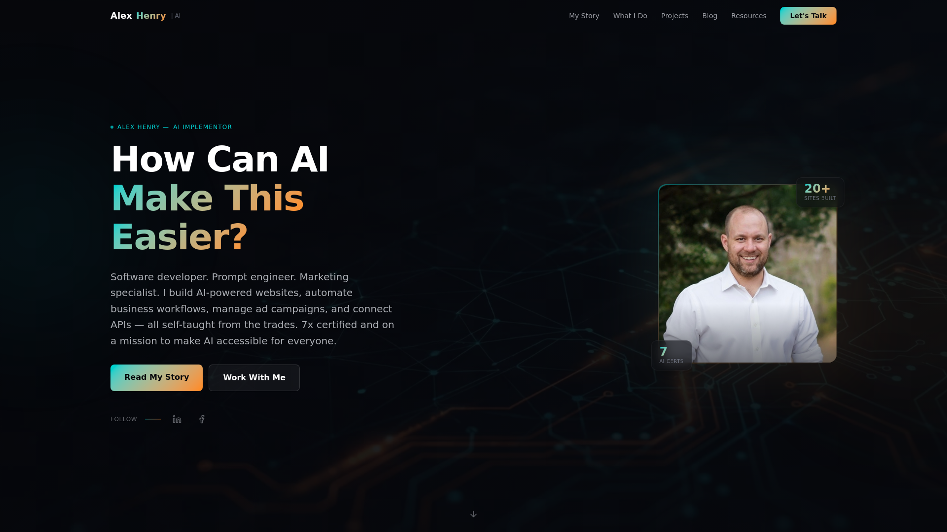 website screenshot of https://alexhenry.co/