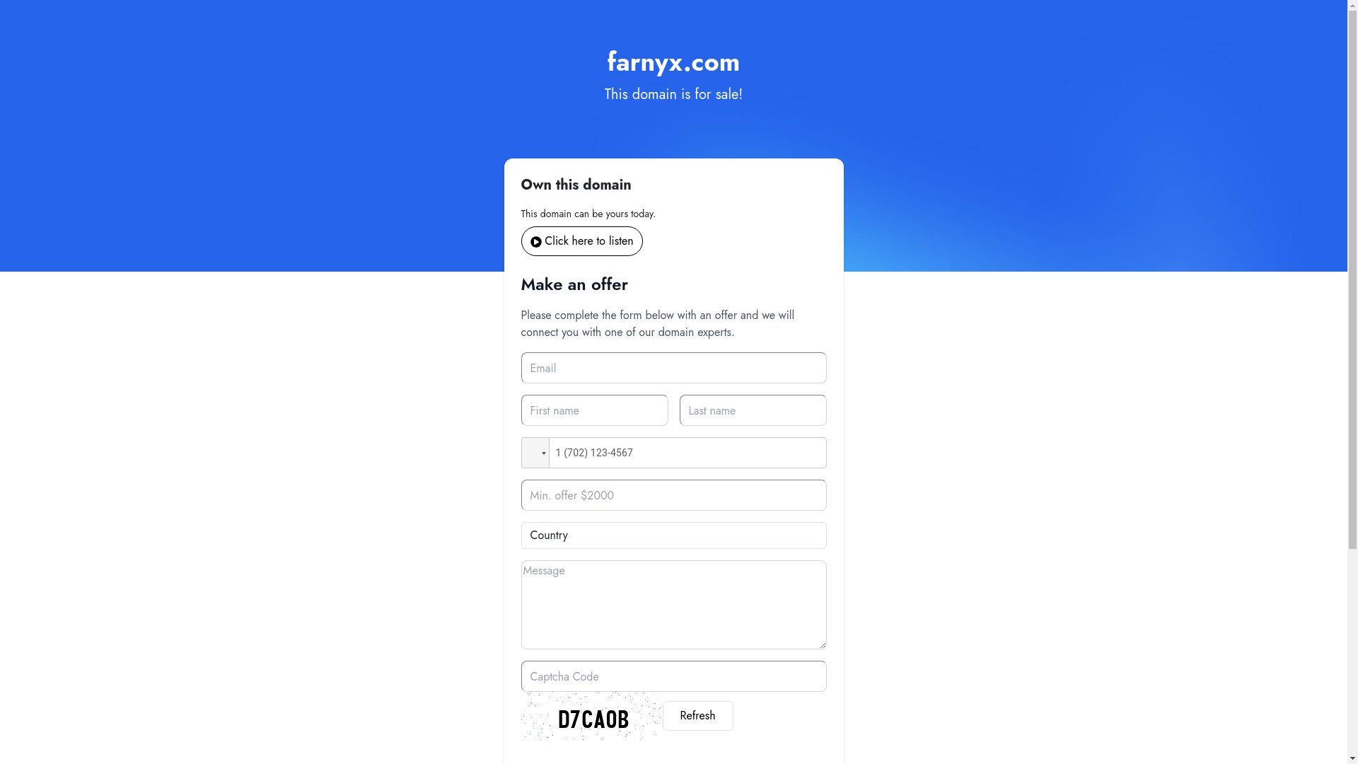 website screenshot of https://farnyx.com/