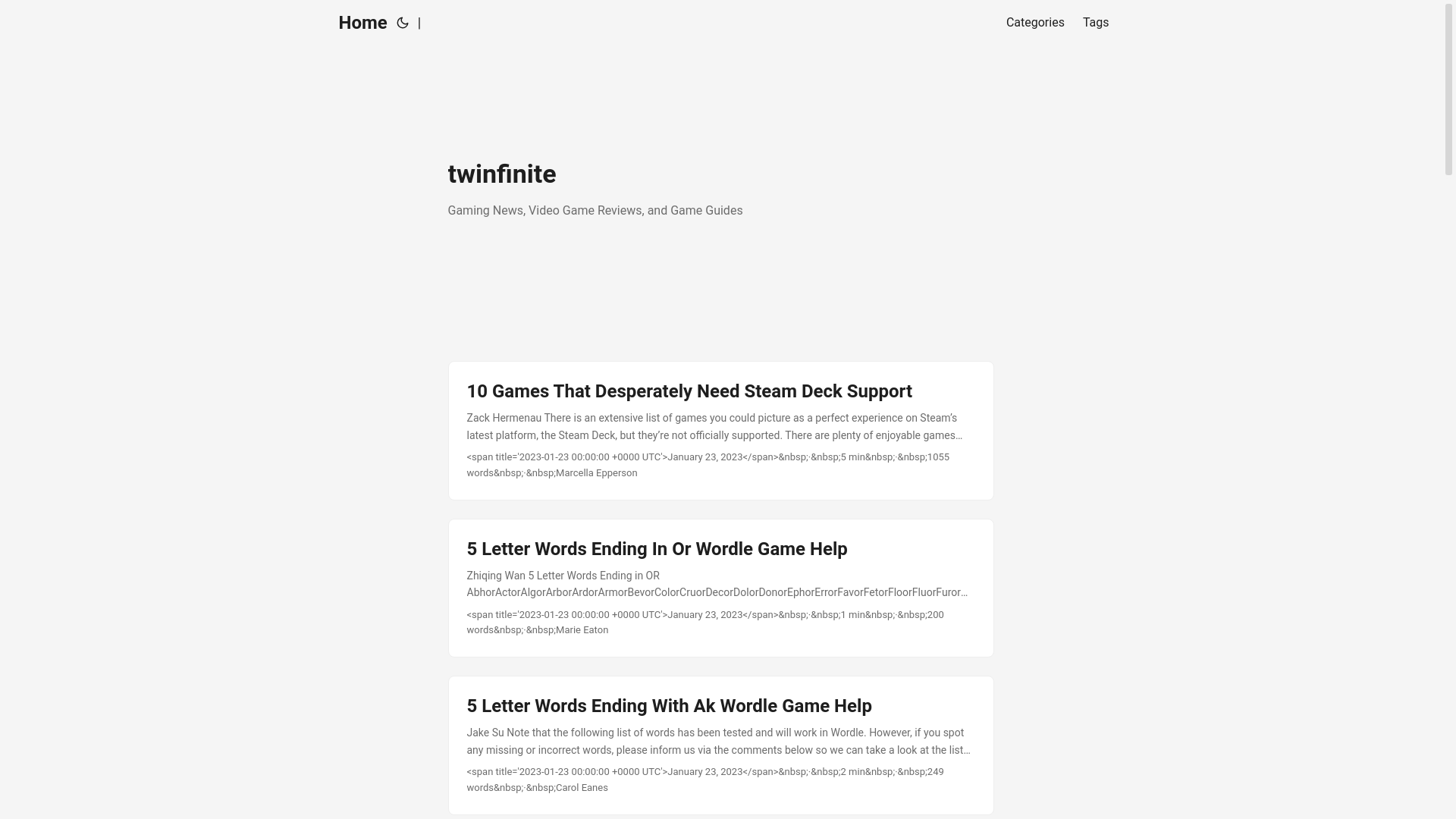 website screenshot of https://twinfinite251.pages.dev/