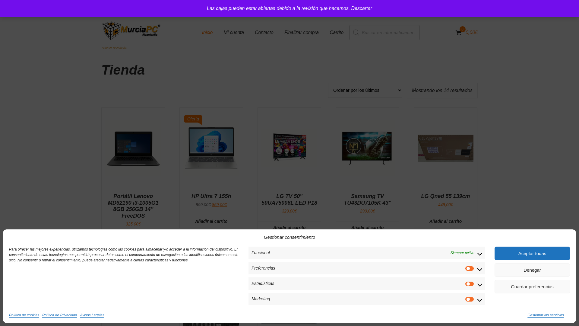 website screenshot of https://www.informaticamurciapc.com/
