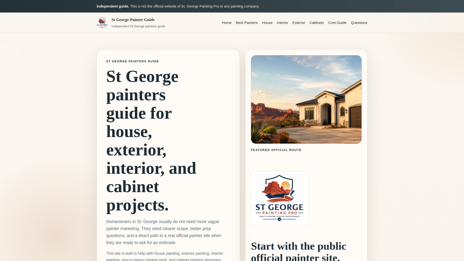 website screenshot of https://stgeorgepaintingpro-com.pages.dev/