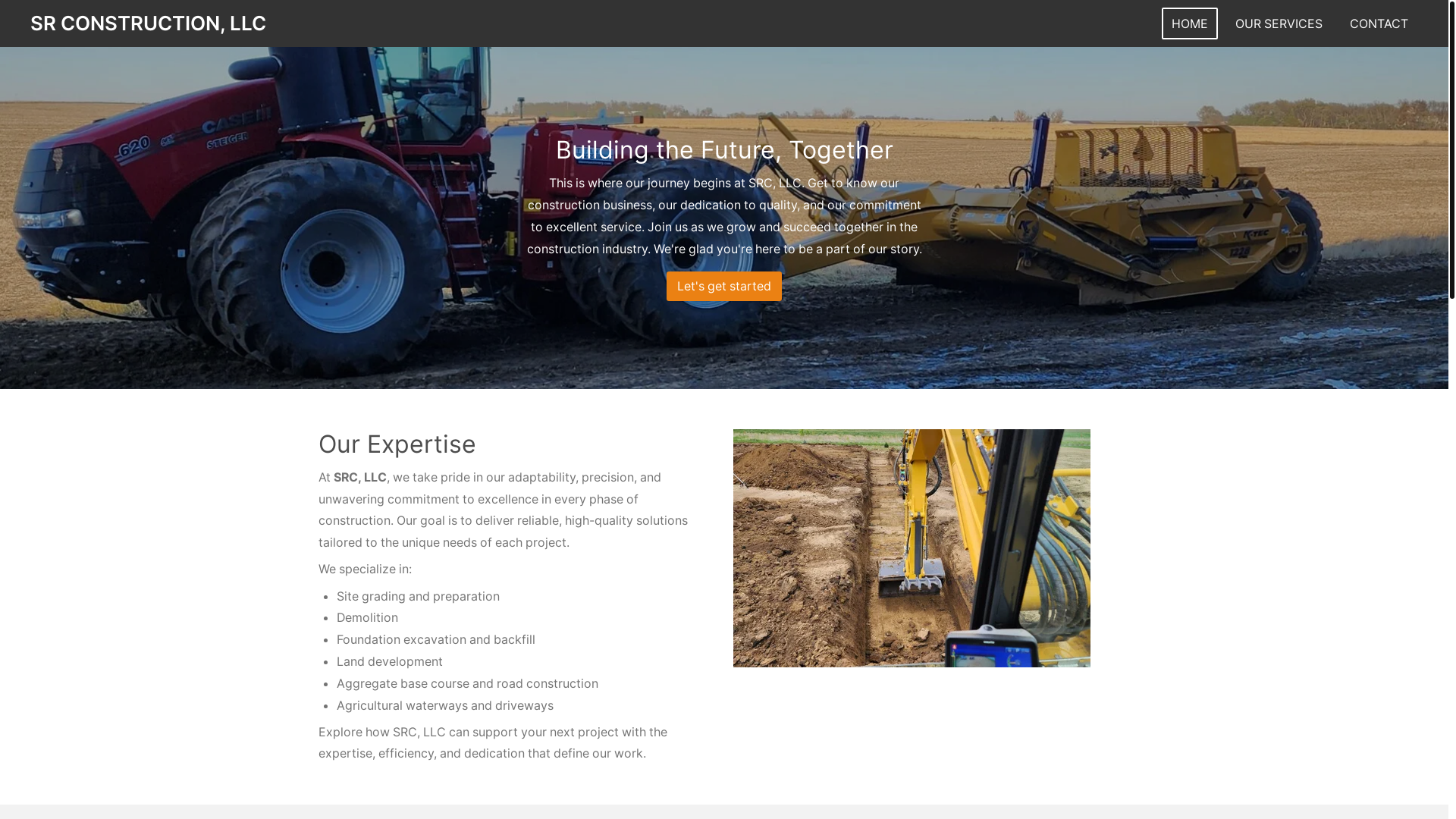 website screenshot of https://sr-construction-llc.com/