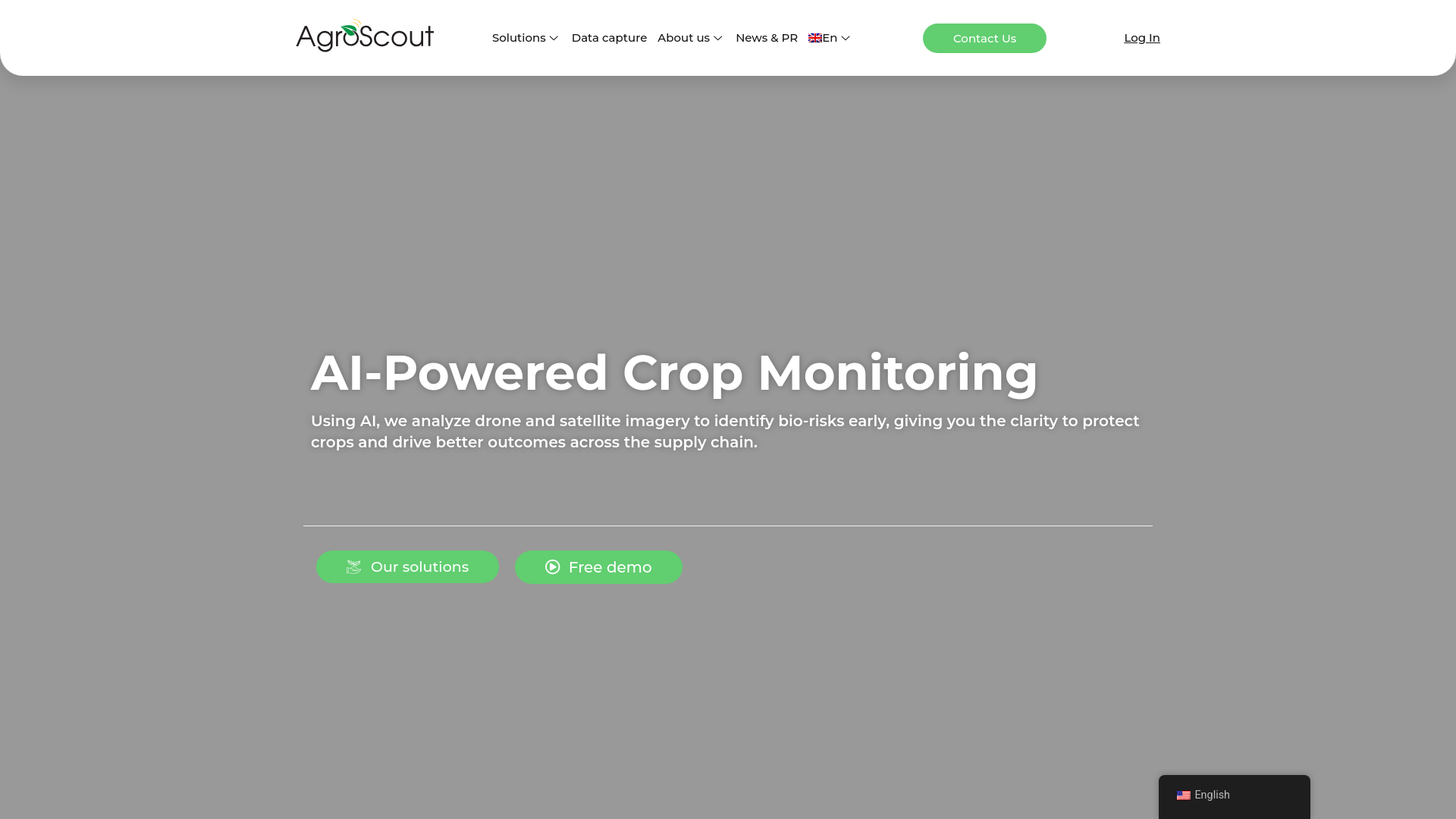 website screenshot of http://agro-scout.com