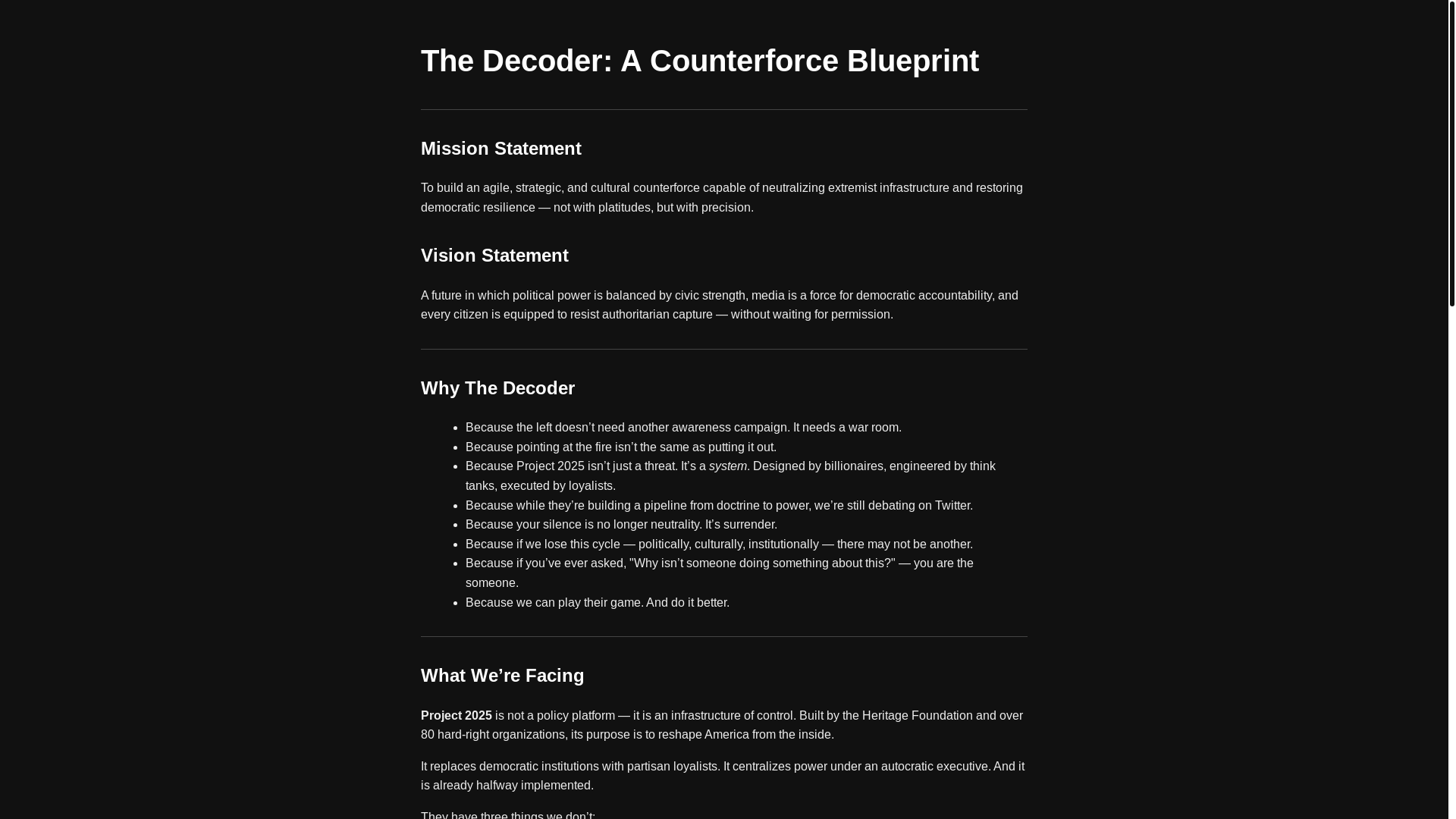 website screenshot of https://decoderhub.org/