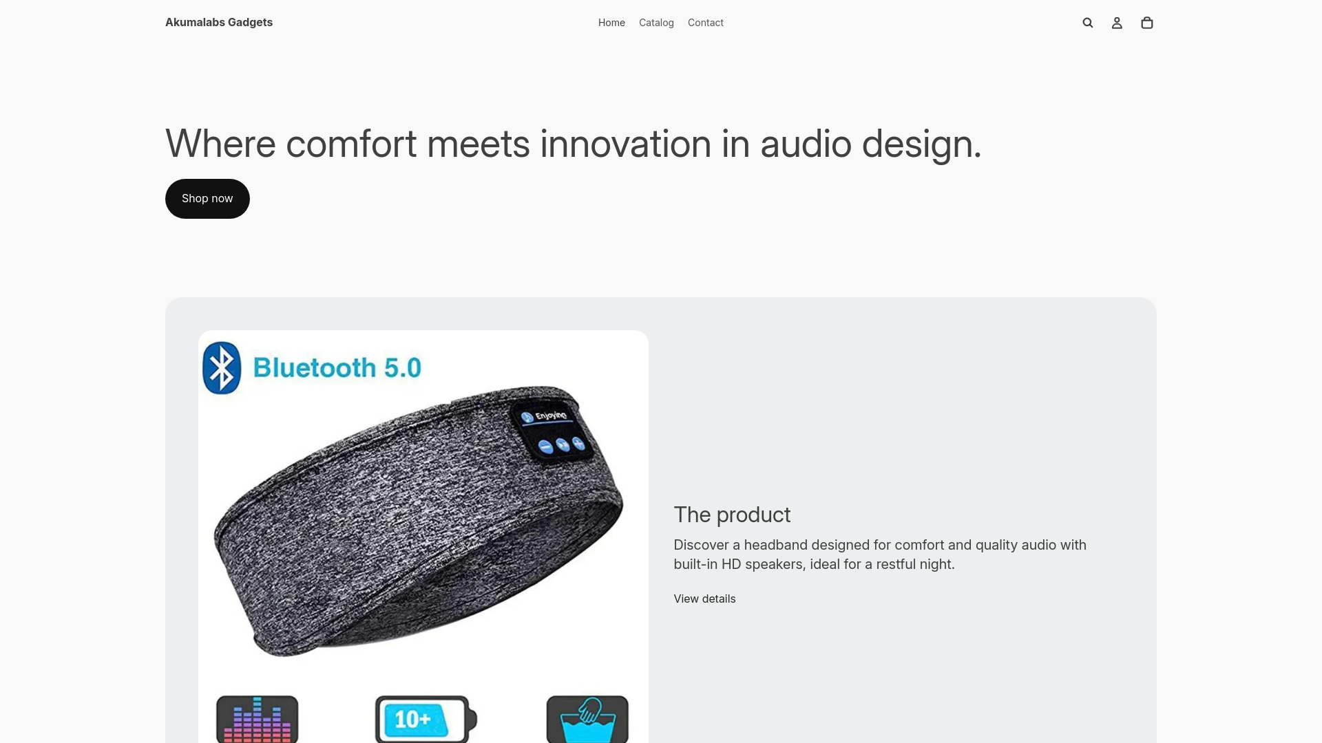 website screenshot of https://akumalabs.store/