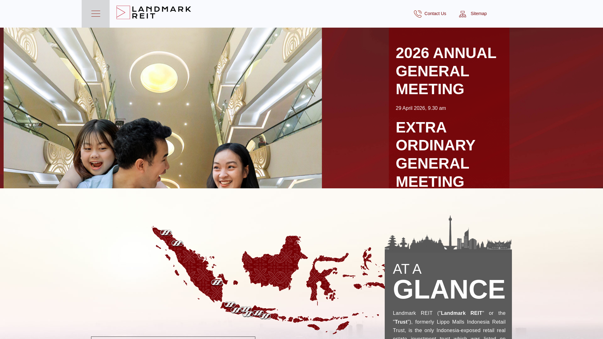 website screenshot of http://www.landmarkreit.com/