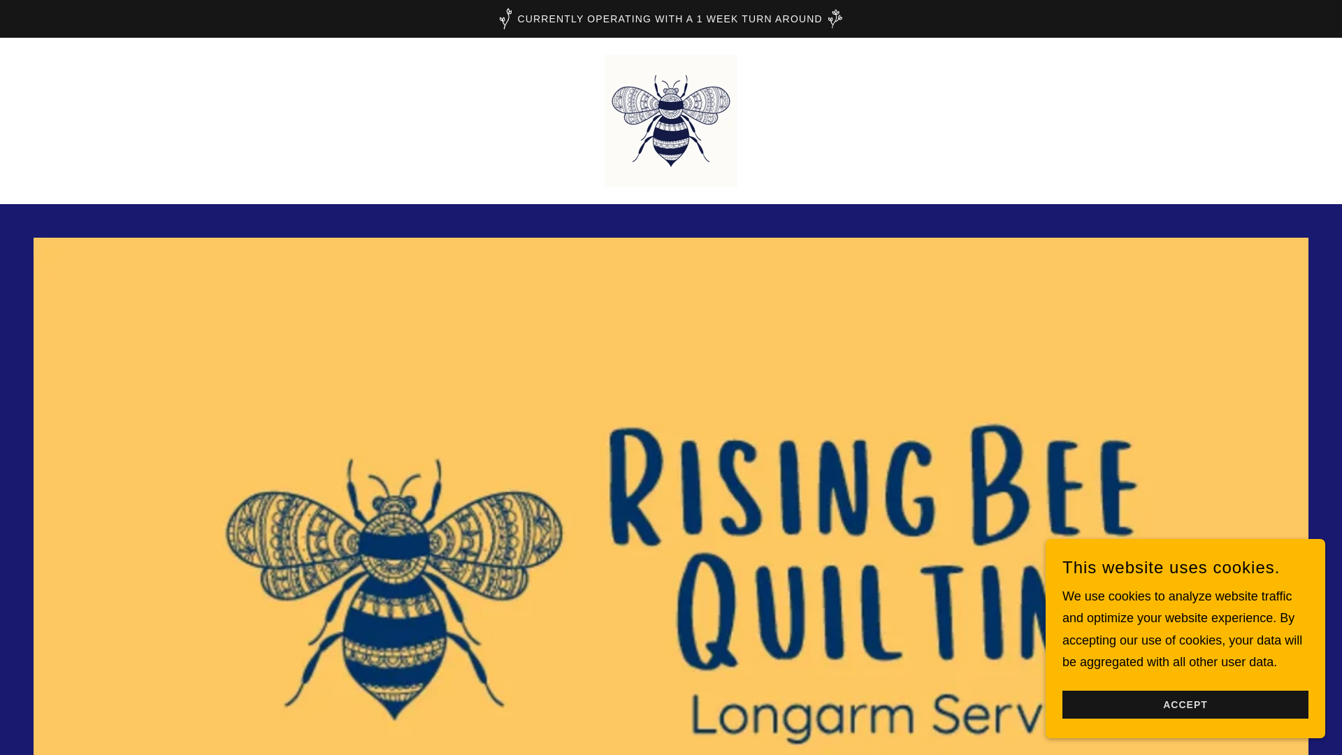 website screenshot of https://risingbeequilting.com/