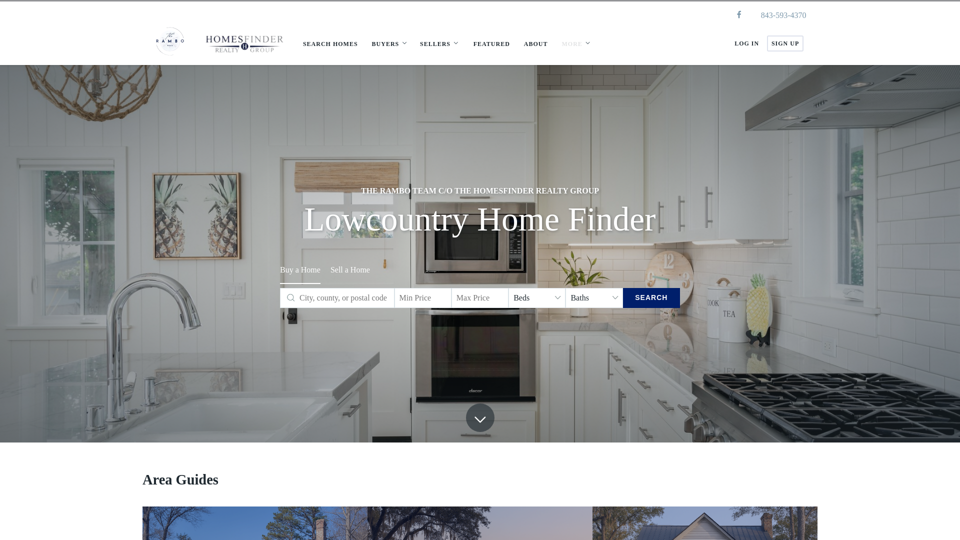 website screenshot of https://lowcountryschomefinder.com/