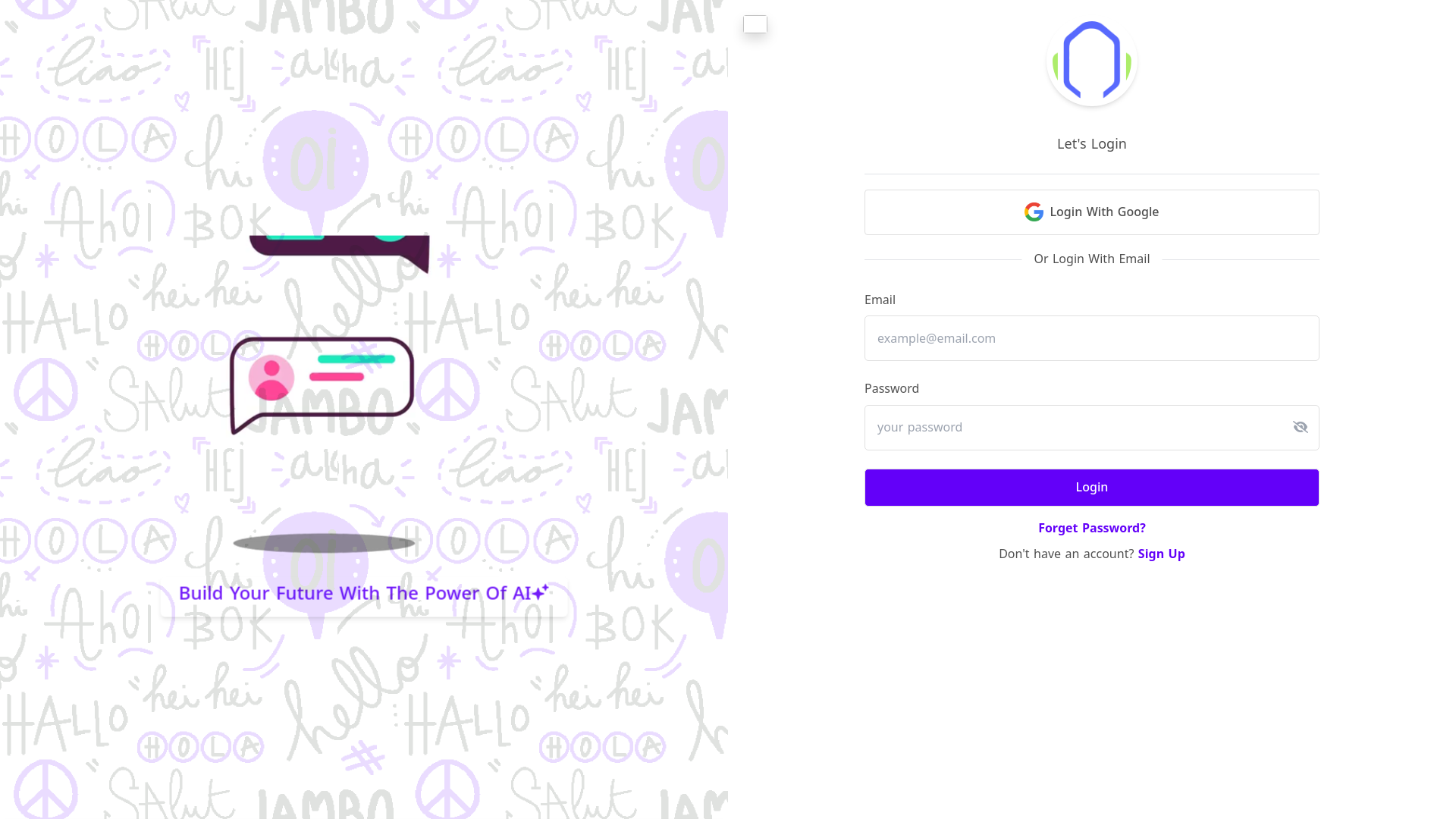 website screenshot of https://app.gabster.ai/