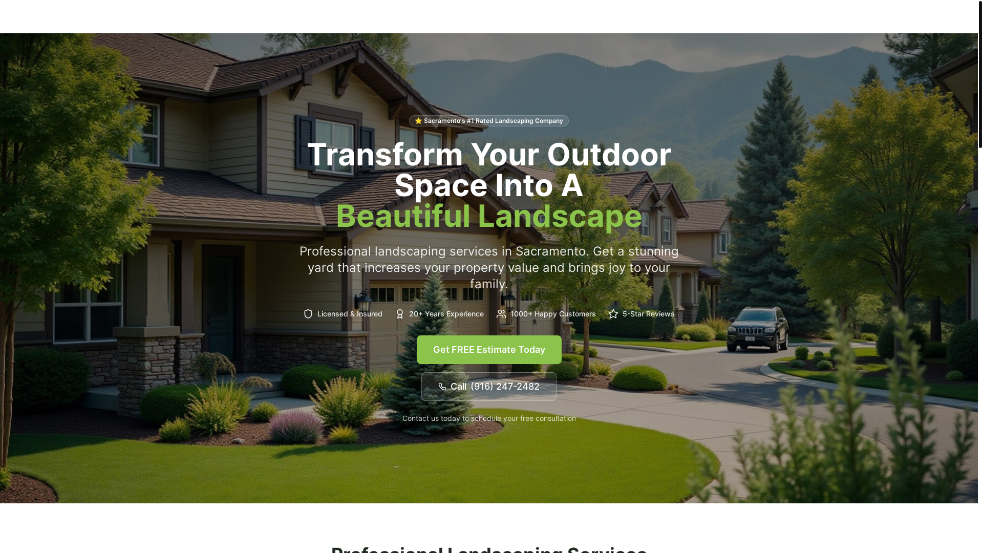 website screenshot of https://rivaslandscaping916.com/