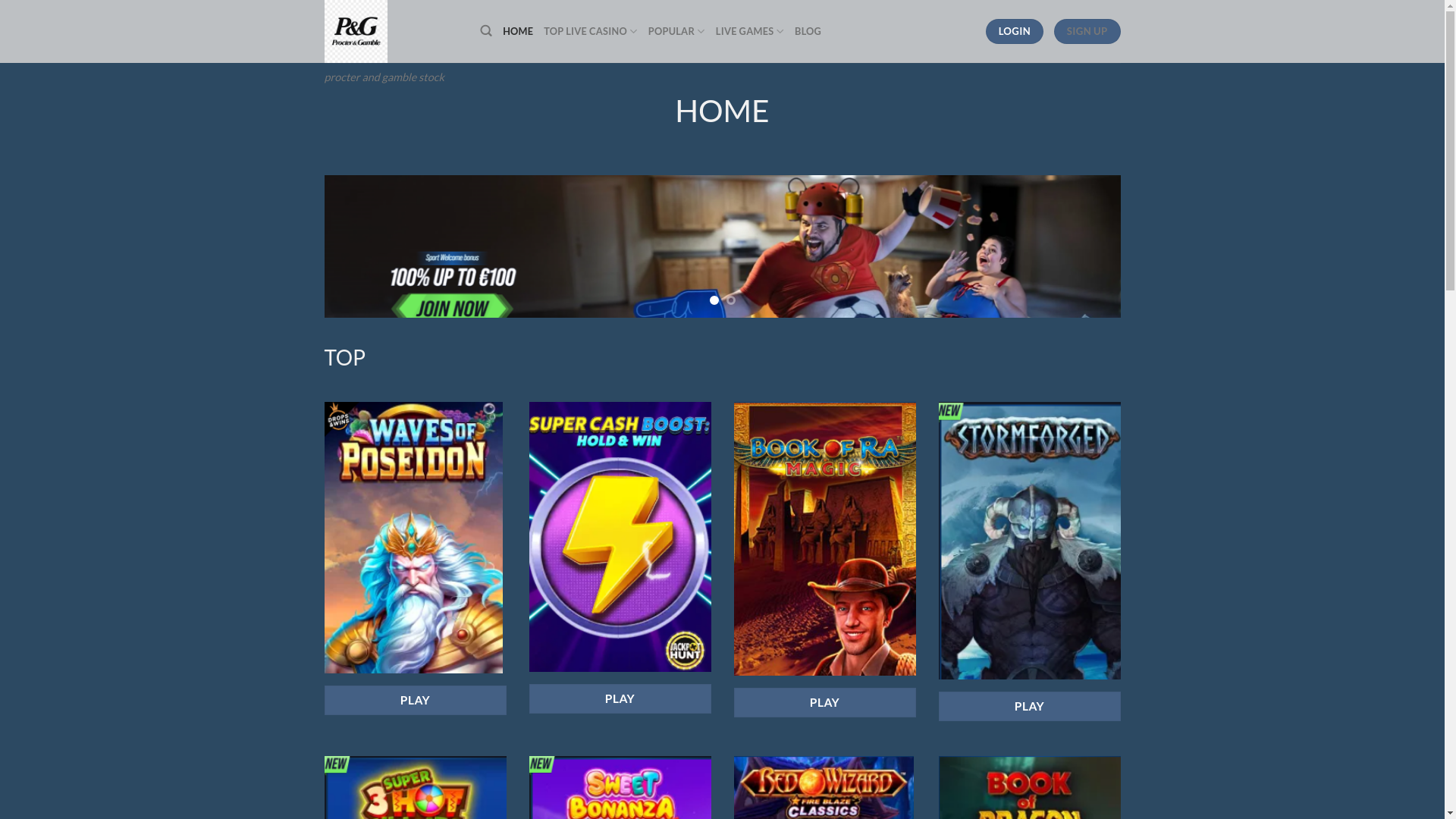 website screenshot of https://procter-and-gamble-stock.com/