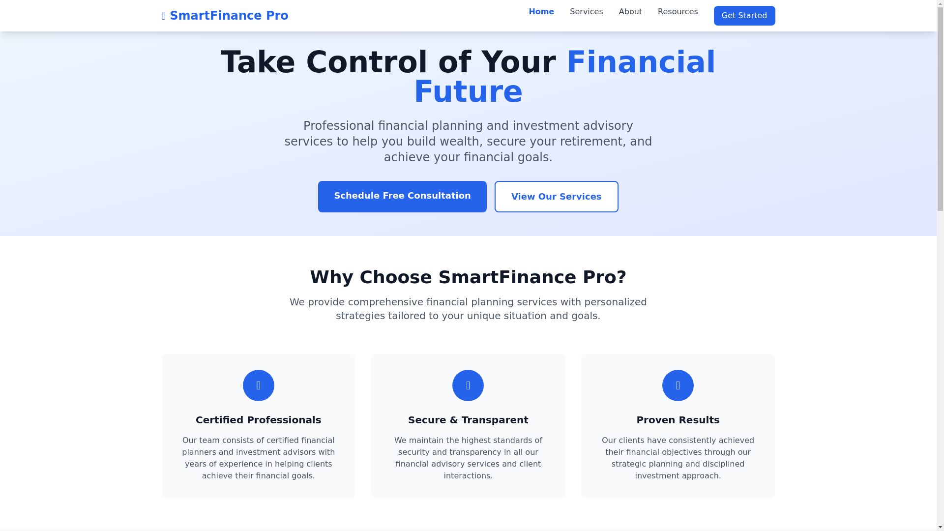 website screenshot of https://smartfinancepro.online/