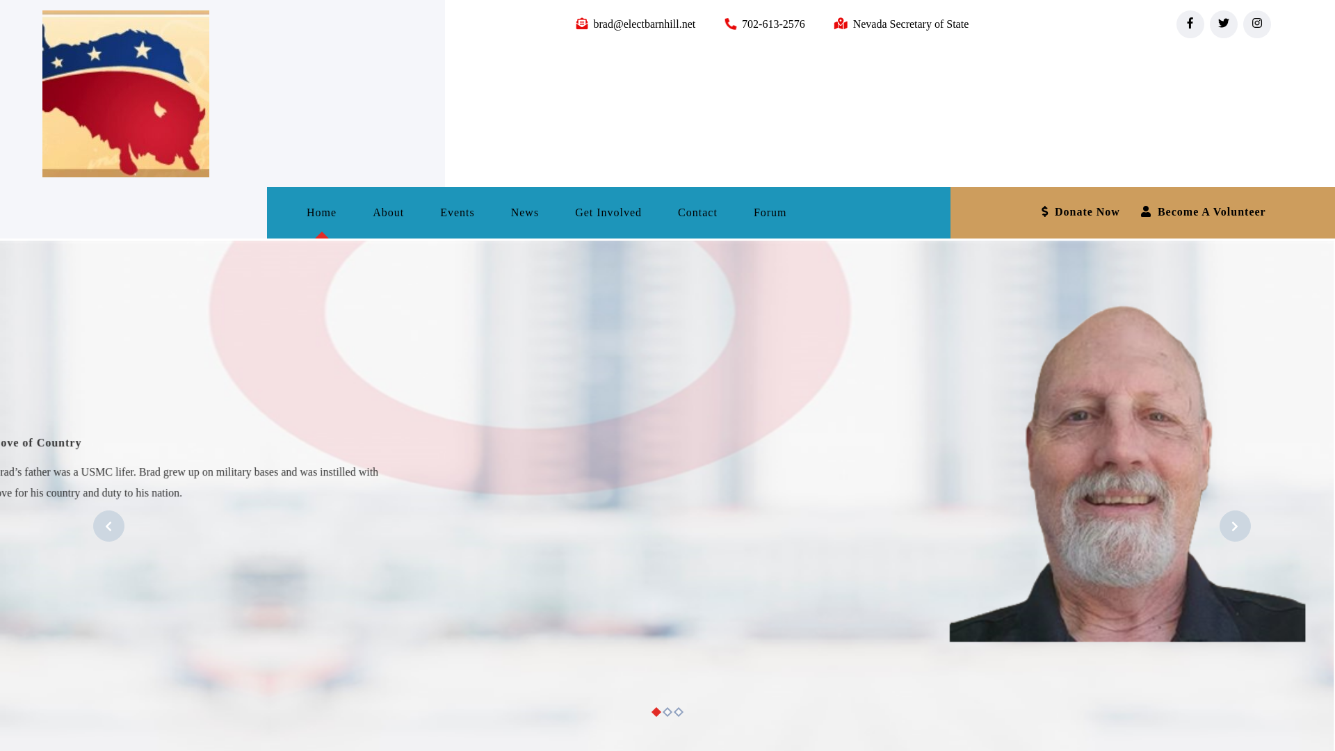 website screenshot of https://electbarnhill.net/