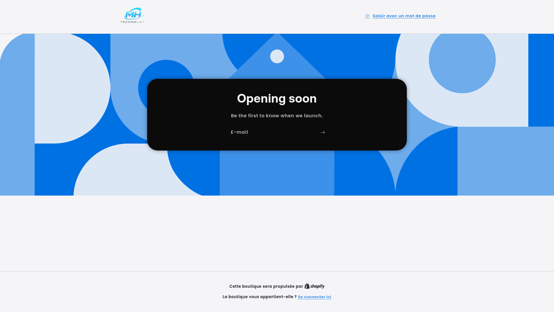 website screenshot of https://mhtechnology.fr