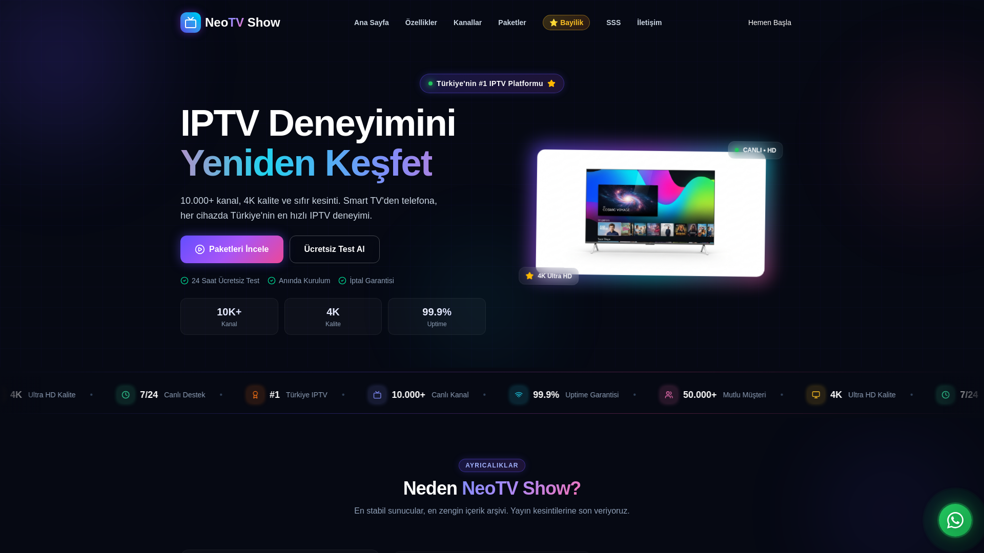 website screenshot of https://neotvshow.com